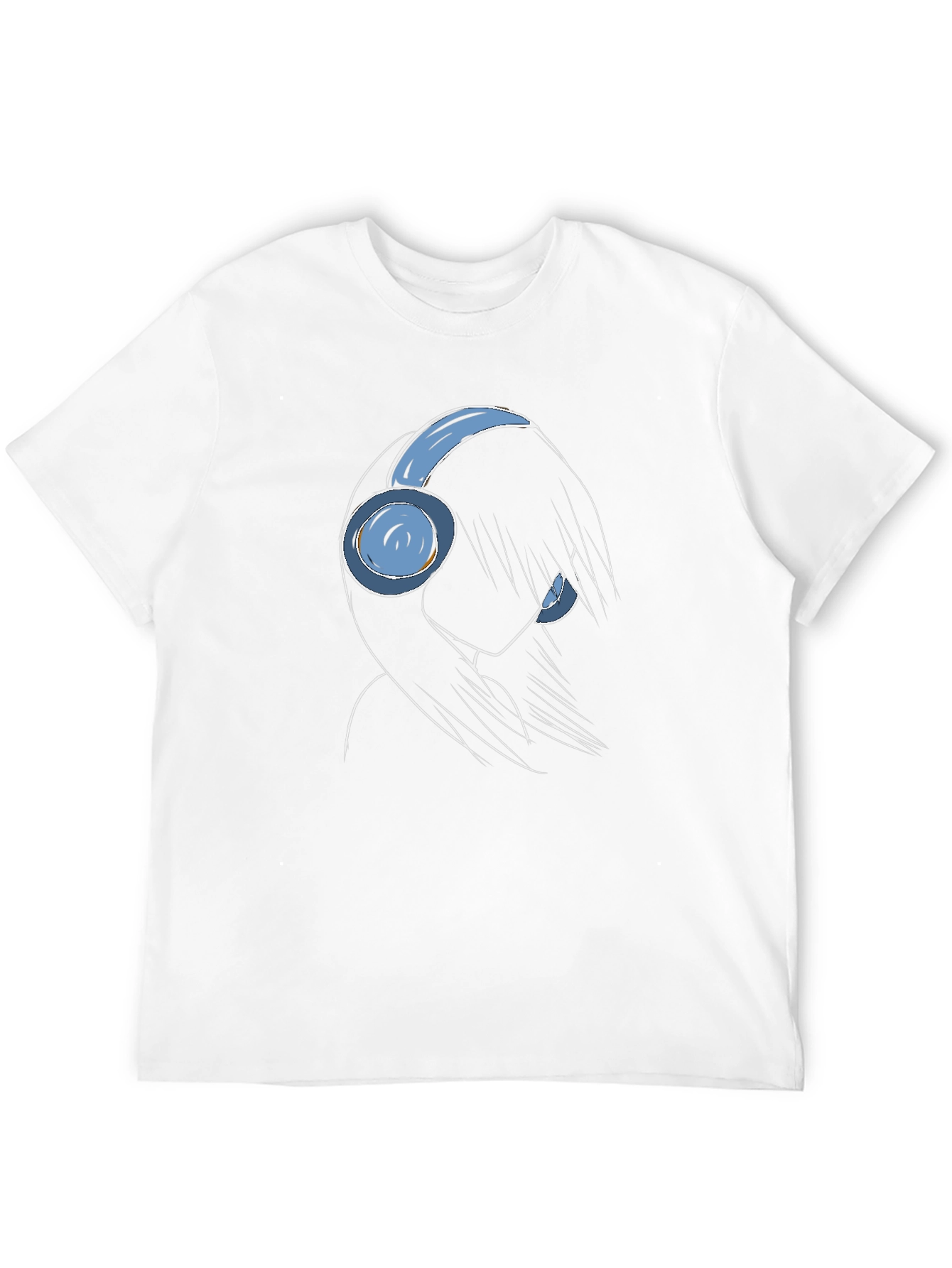 Headphone Girl Graphic Tee - Trendy Anime Style Shirt