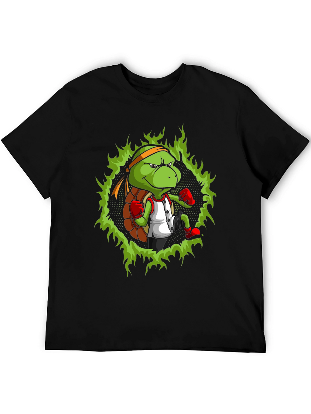 Turtle Ninja Boxer T-Shirt - Cool Cartoon Design