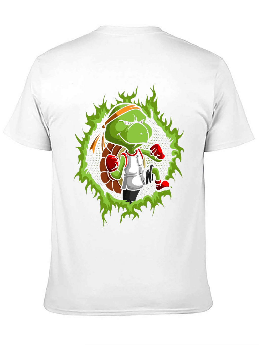 Turtle Ninja Boxer T-Shirt - Cool Cartoon Design