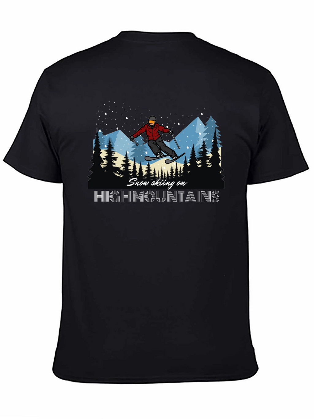 Snow Skiing High Mountains T-Shirt