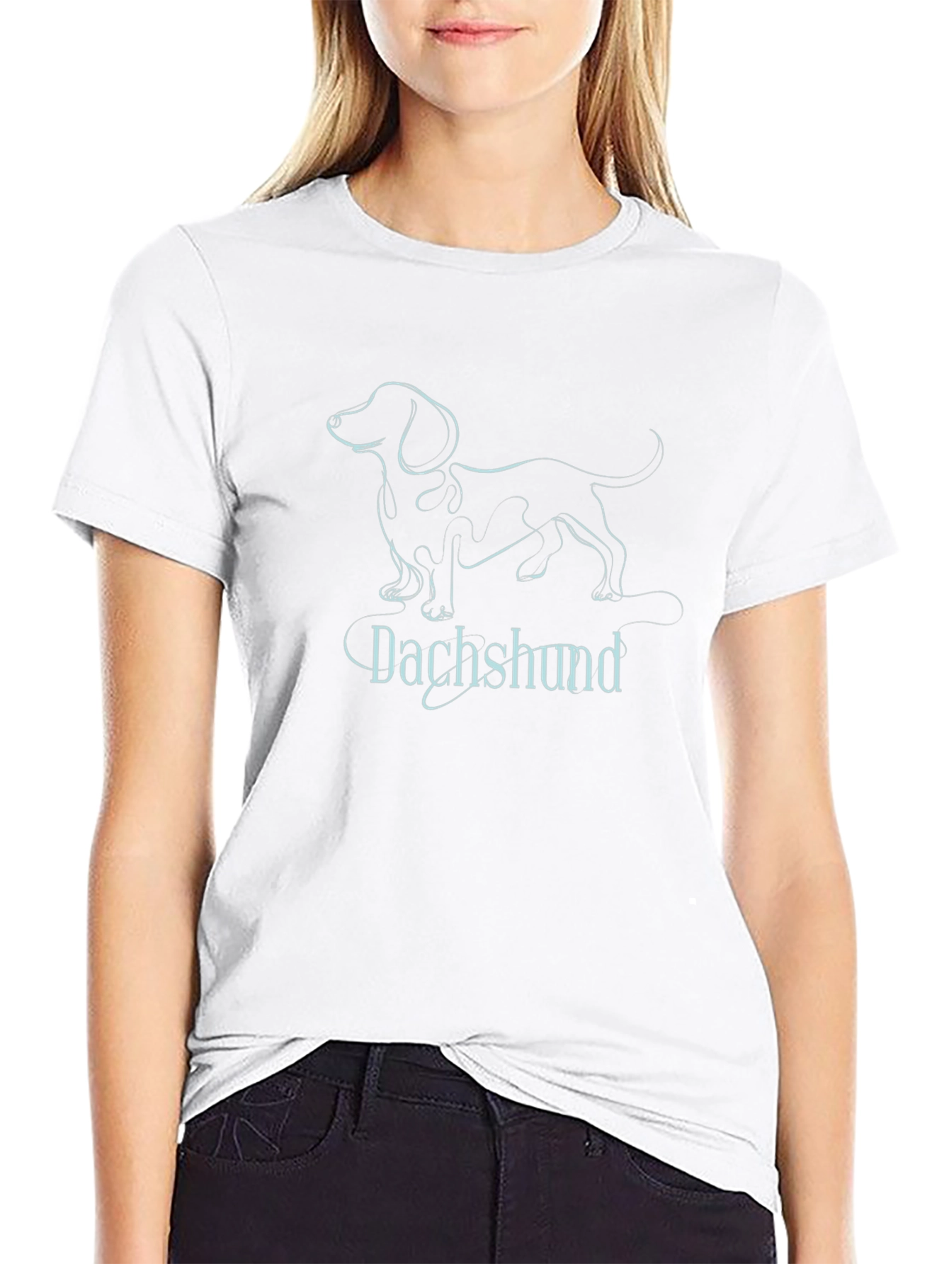 Dachshund Line Art T-Shirt - Stylish Pet Lover Tee