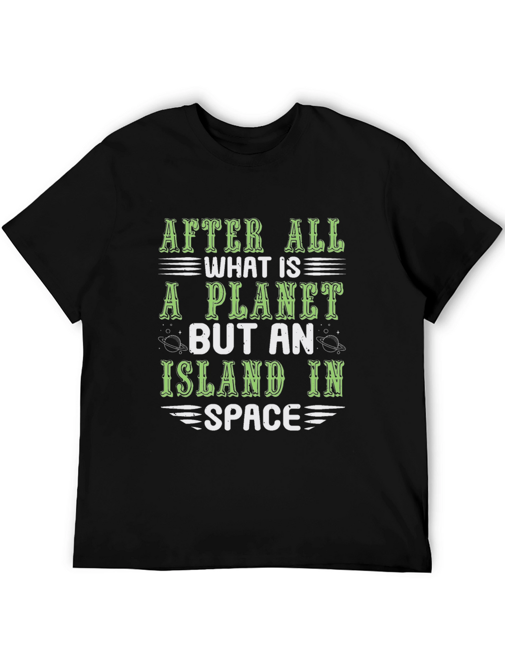 Planet Island in Space Graphic T-Shirt
