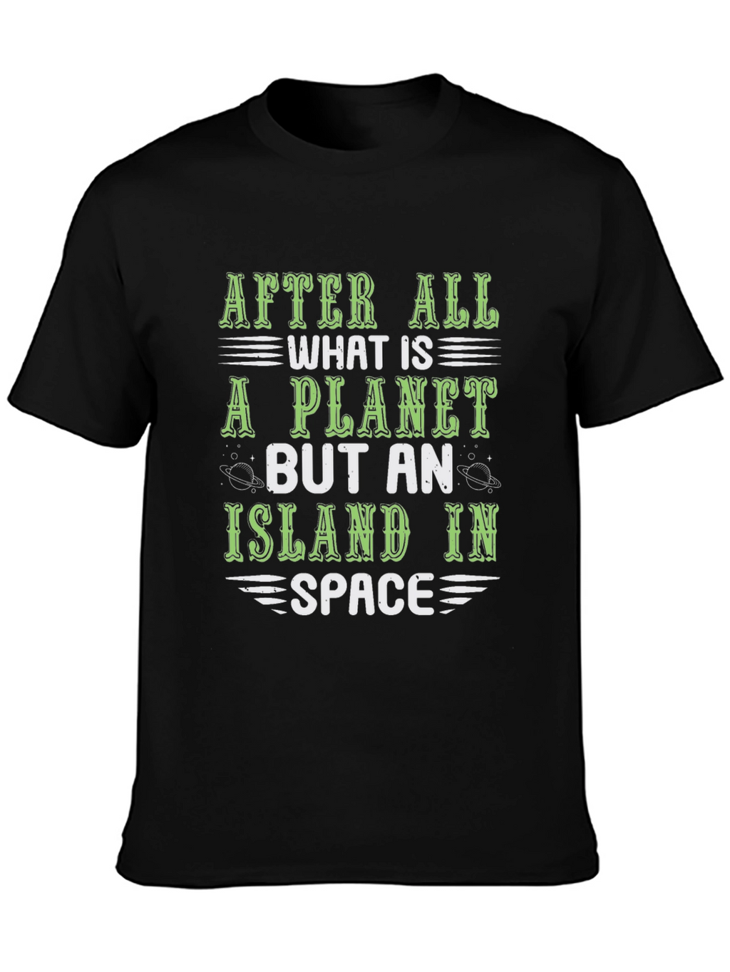 Planet Island in Space Graphic T-Shirt