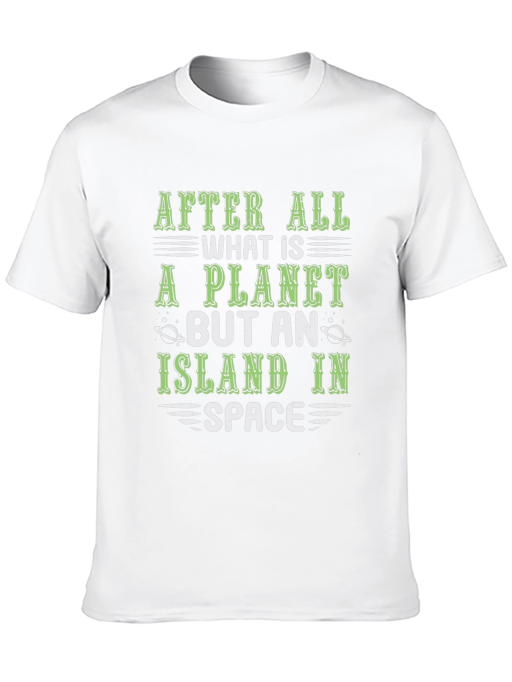 Planet Island in Space Graphic T-Shirt