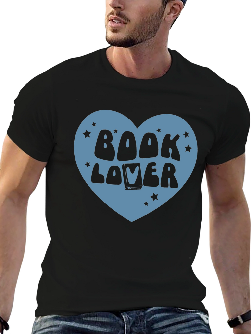 Book Lover Graphic T-Shirt - Black