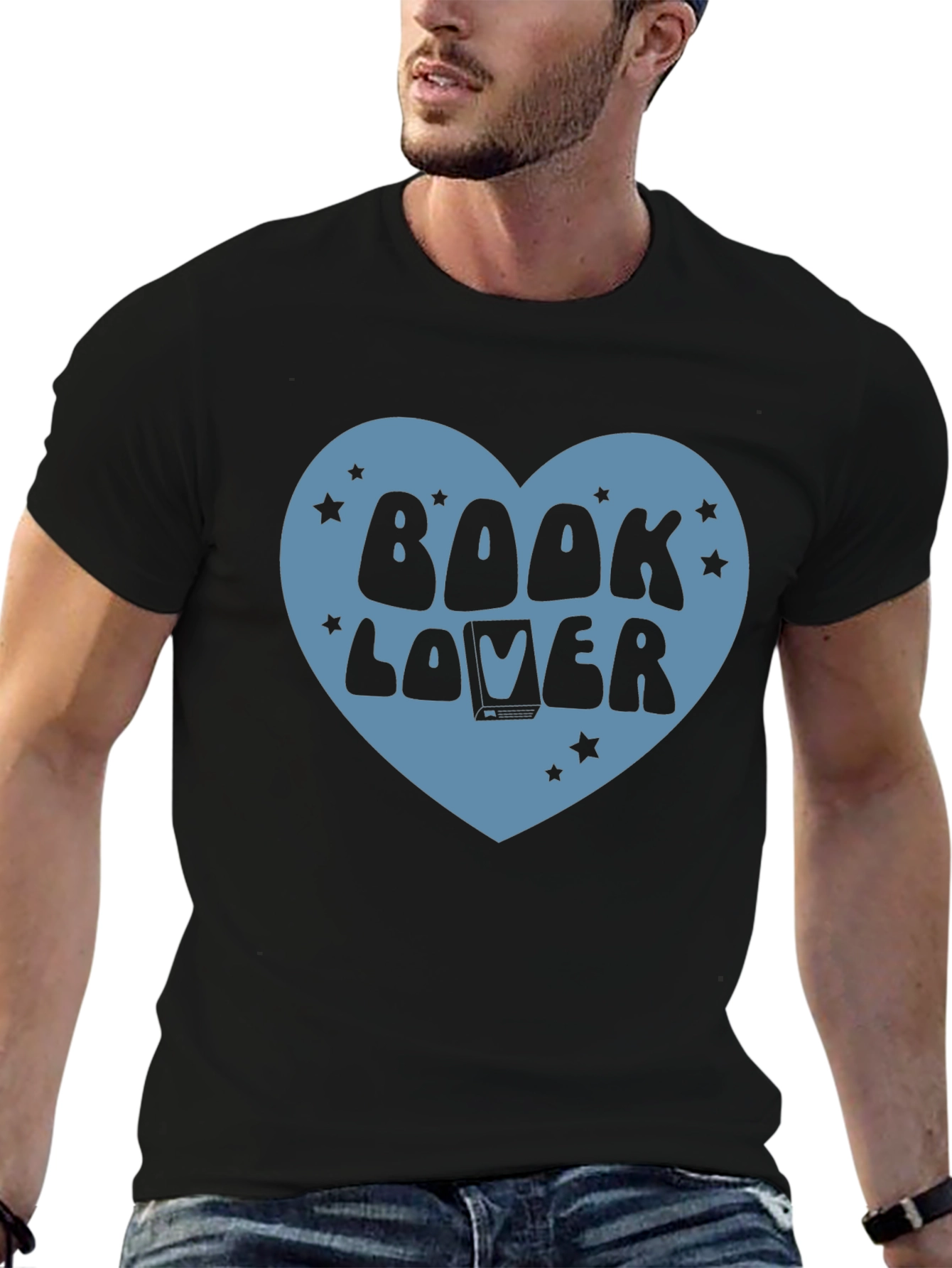 Book Lover Graphic T-Shirt - Black