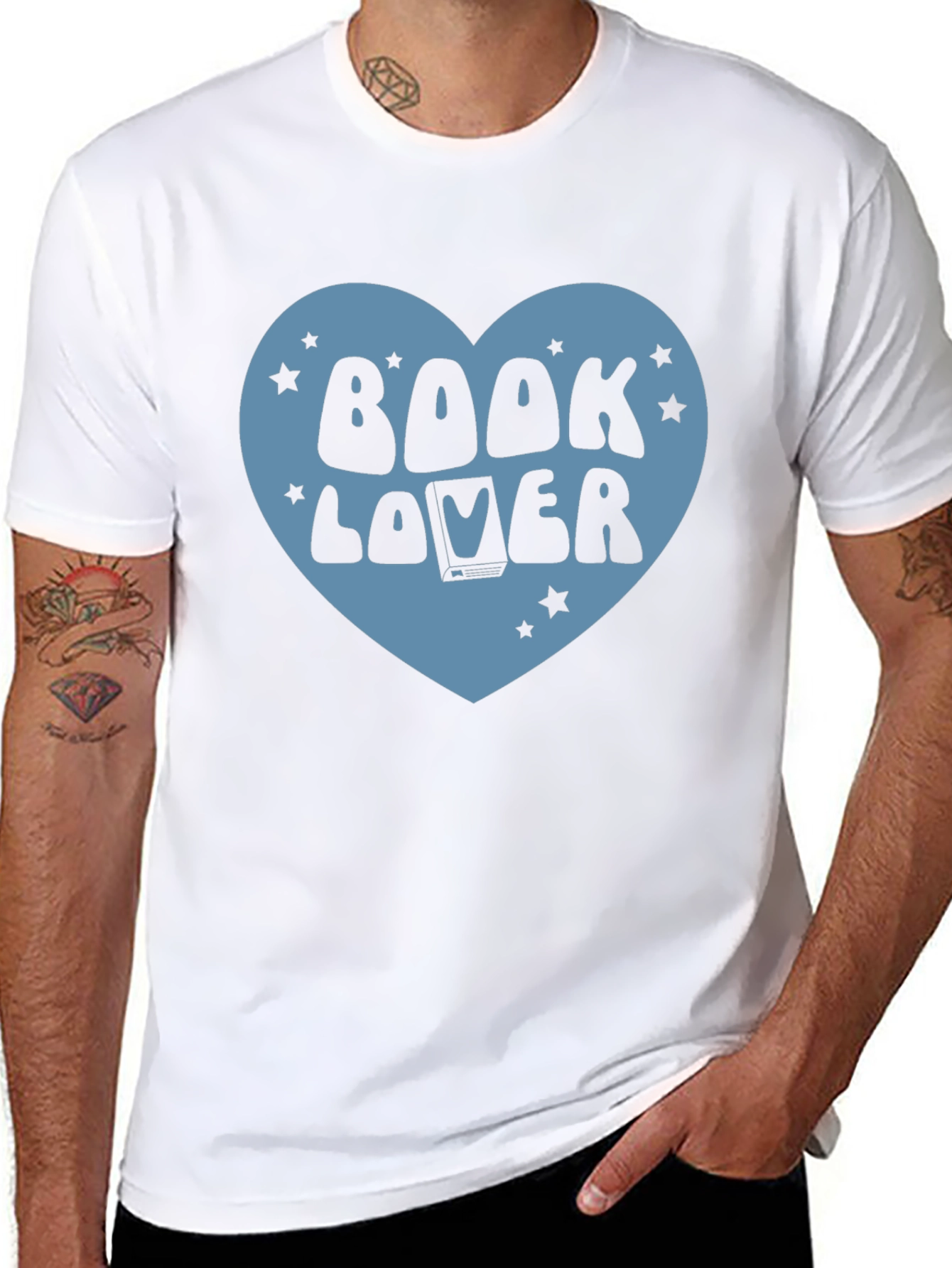 Book Lover Graphic T-Shirt - Black