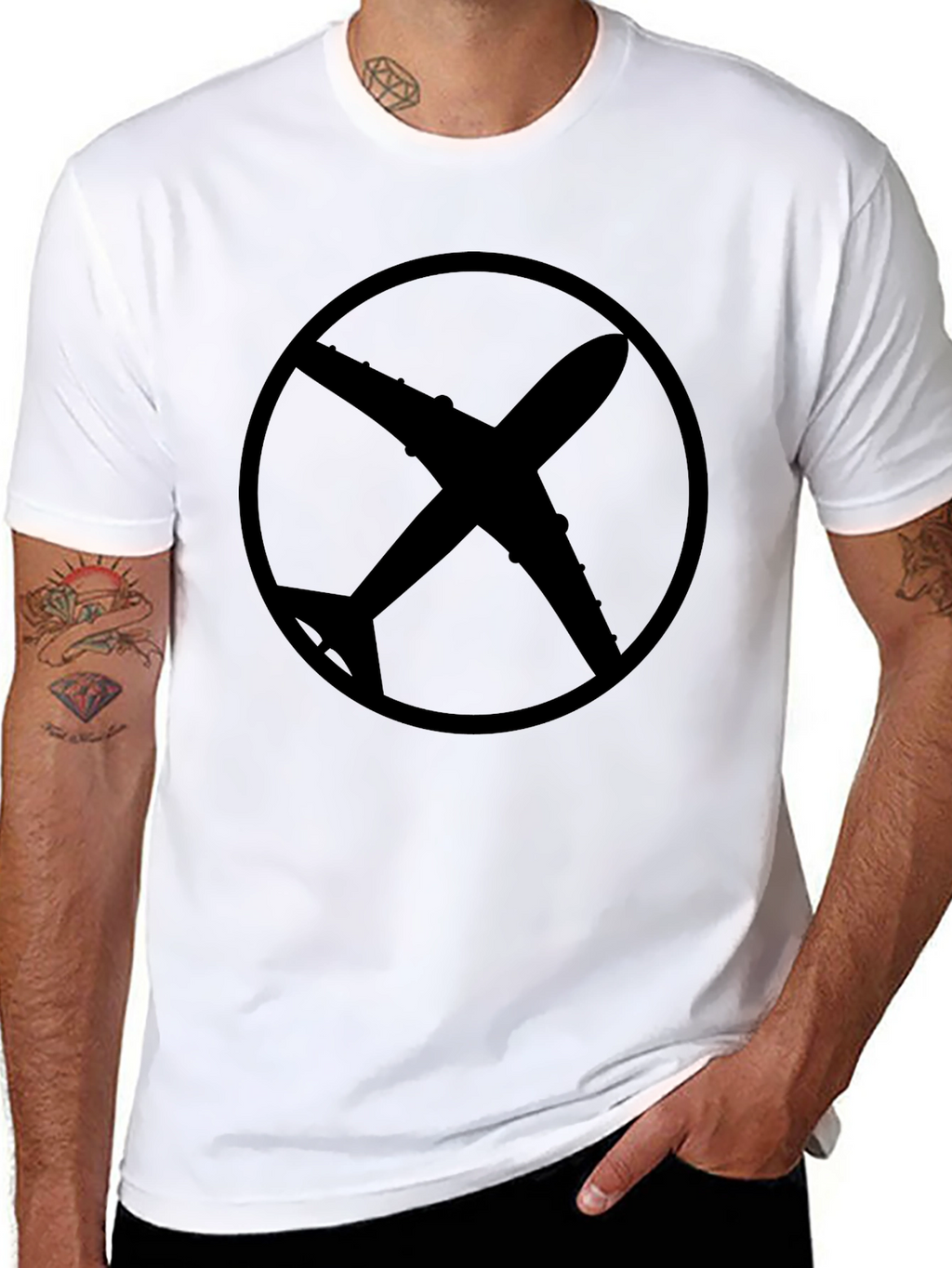 Airplane Silhouette T-Shirt - Graphic Tee
