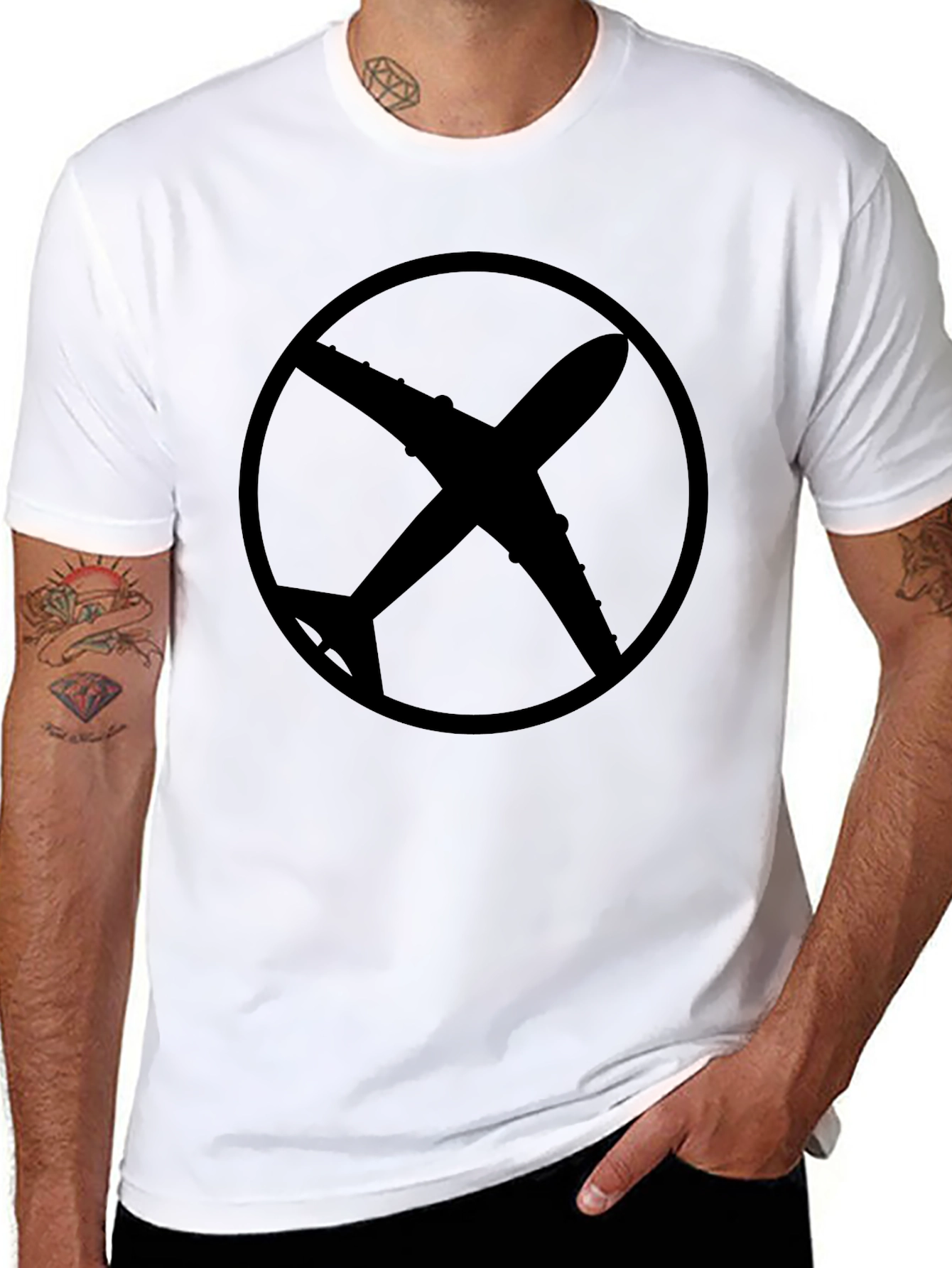 Airplane Silhouette T-Shirt - Graphic Tee