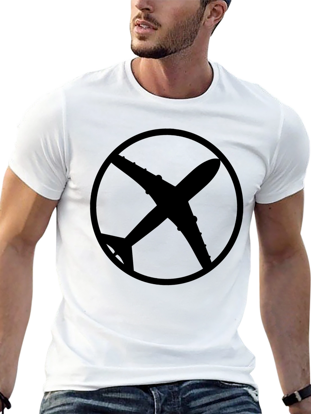 Airplane Silhouette T-Shirt - Graphic Tee