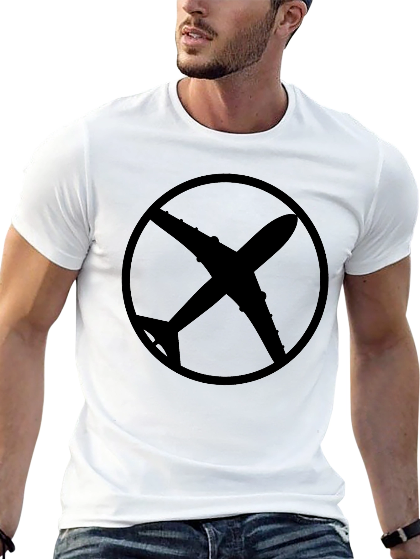 Airplane Silhouette T-Shirt - Graphic Tee