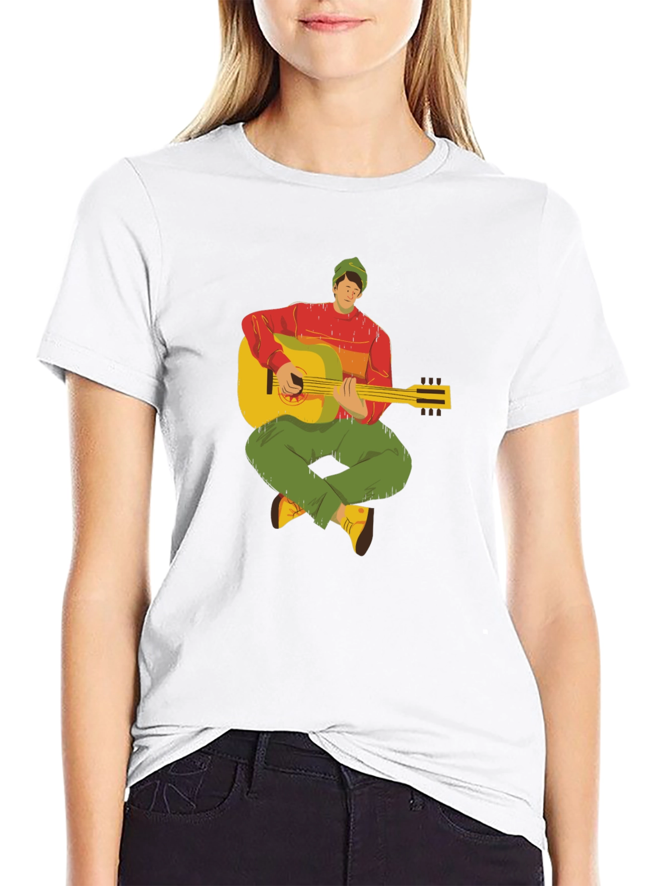 Guitar Player Graphic Tee - Cool Musician T-Shirt