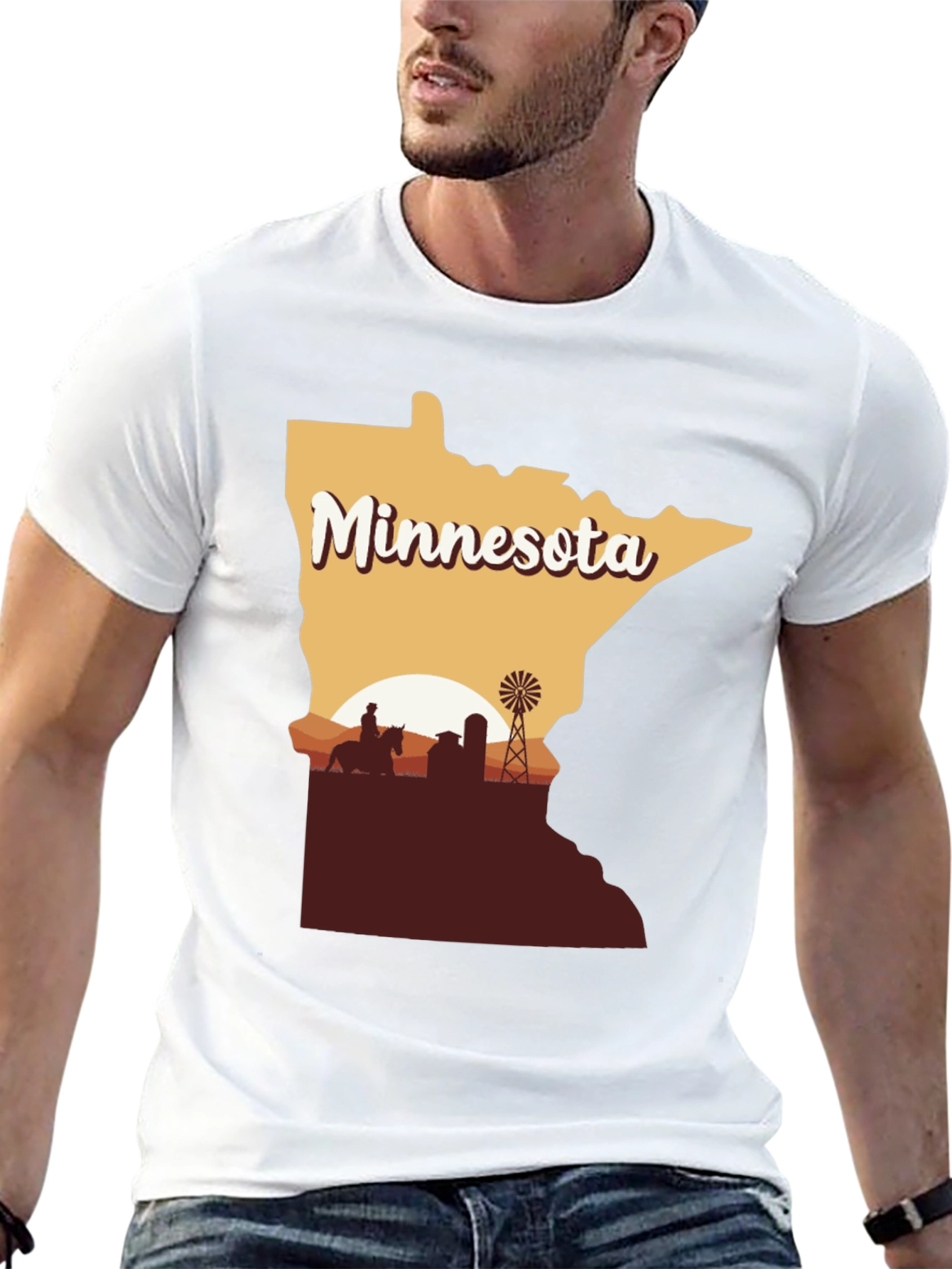 Minnesota Farm Silhouette Tee - Unisex Short Sleeve