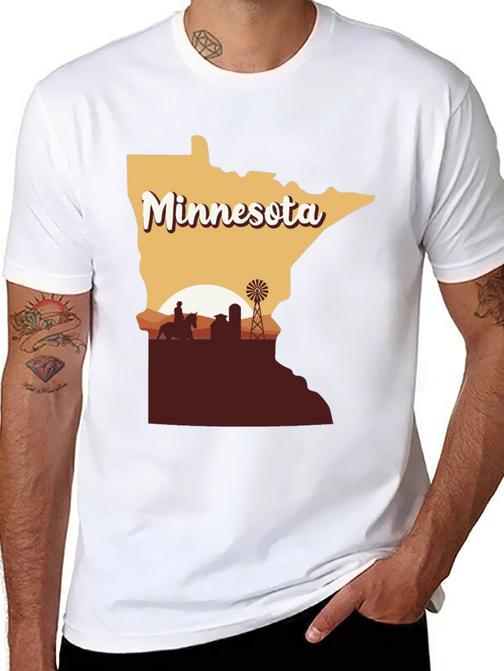 Minnesota Farm Silhouette Tee - Unisex Short Sleeve