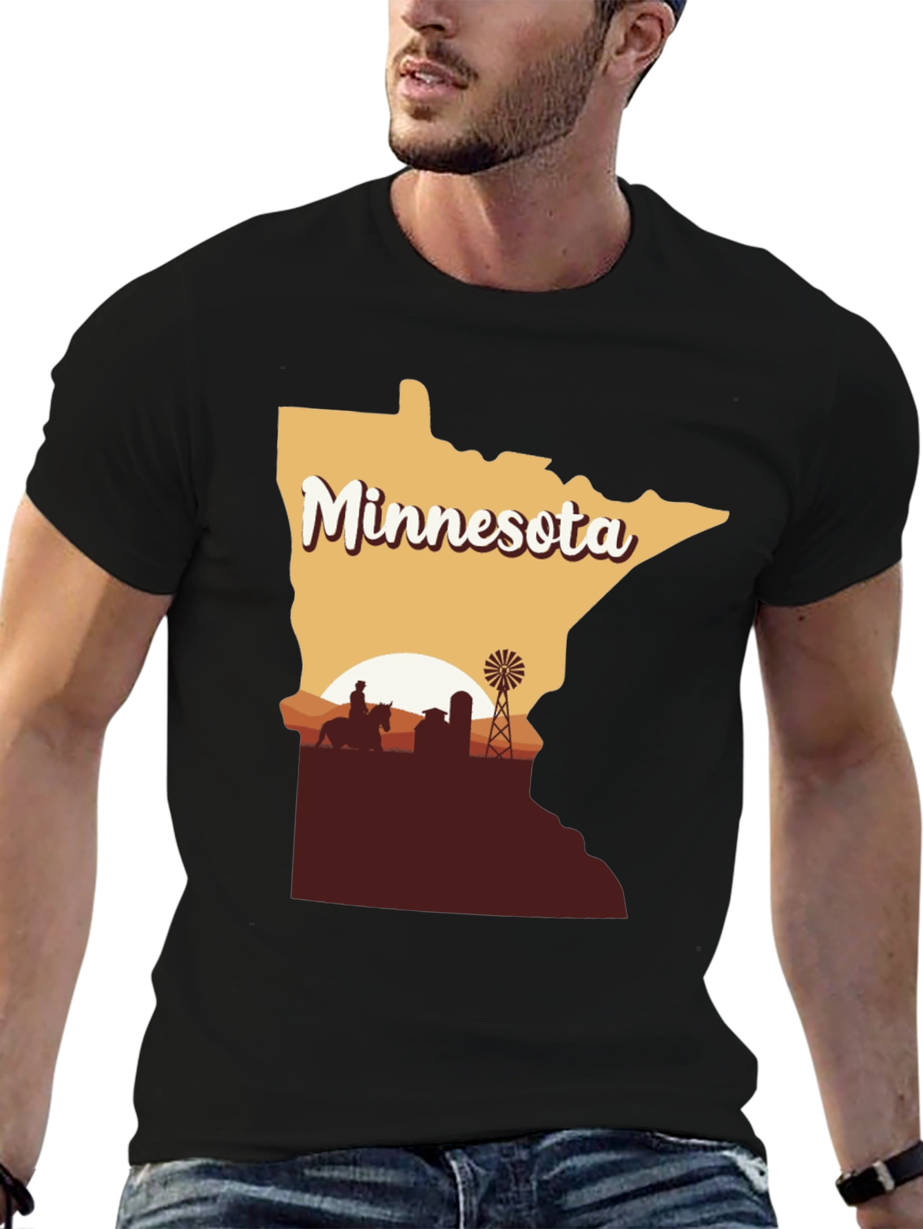 Minnesota Farm Silhouette Tee - Unisex Short Sleeve