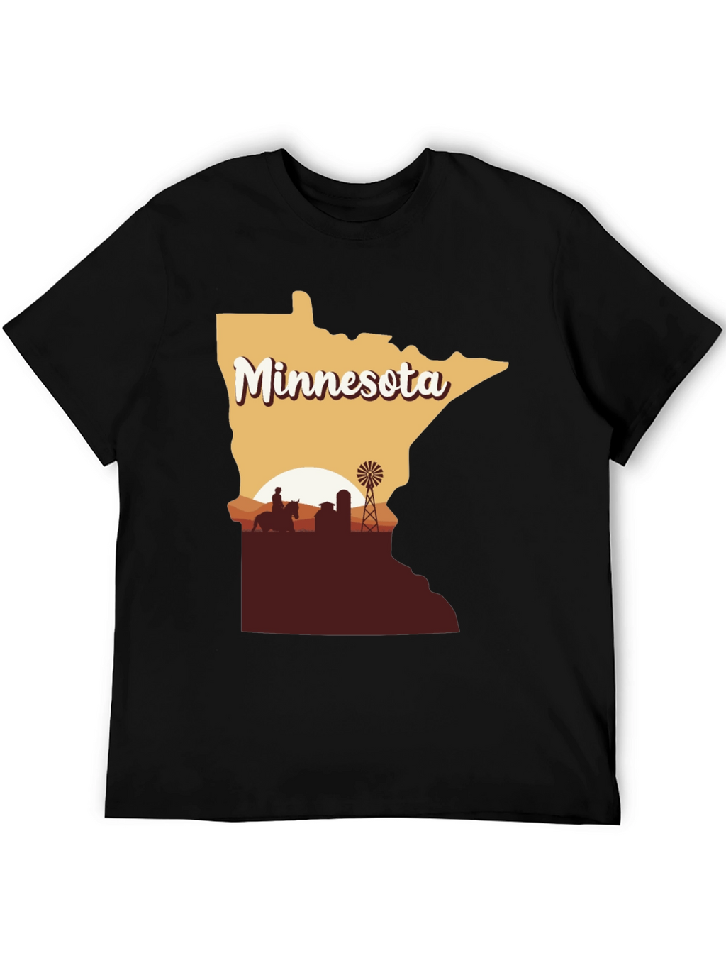 Minnesota Farm Silhouette Tee - Unisex Short Sleeve