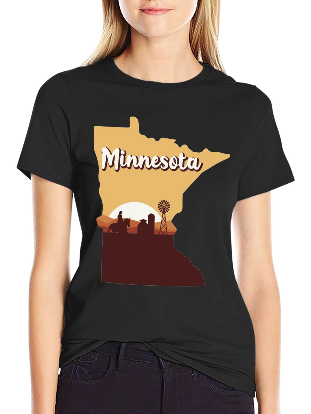 Minnesota Farm Silhouette Tee - Unisex Short Sleeve