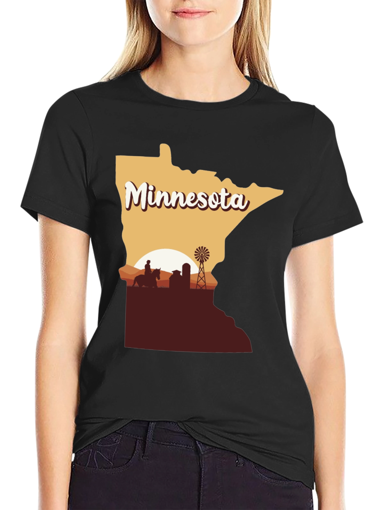 Minnesota Farm Silhouette Tee - Unisex Short Sleeve