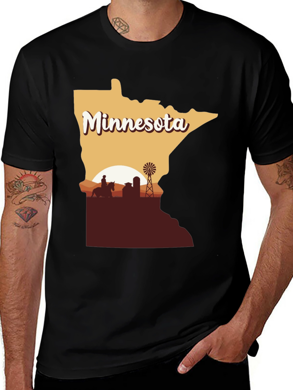 Minnesota Farm Silhouette Tee - Unisex Short Sleeve