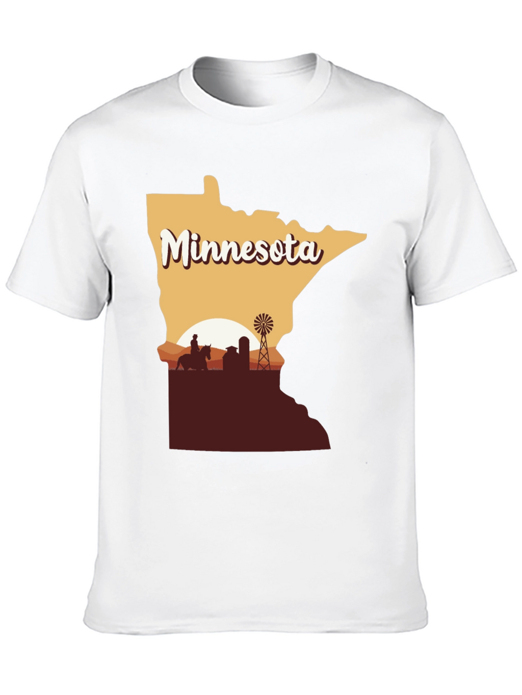 Minnesota Farm Silhouette Tee - Unisex Short Sleeve
