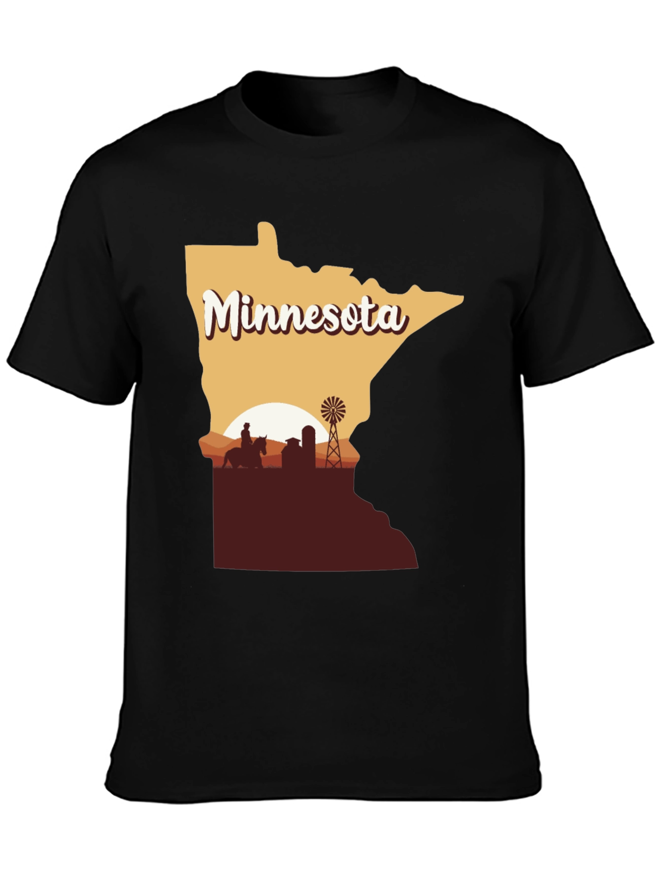 Minnesota Farm Silhouette Tee - Unisex Short Sleeve