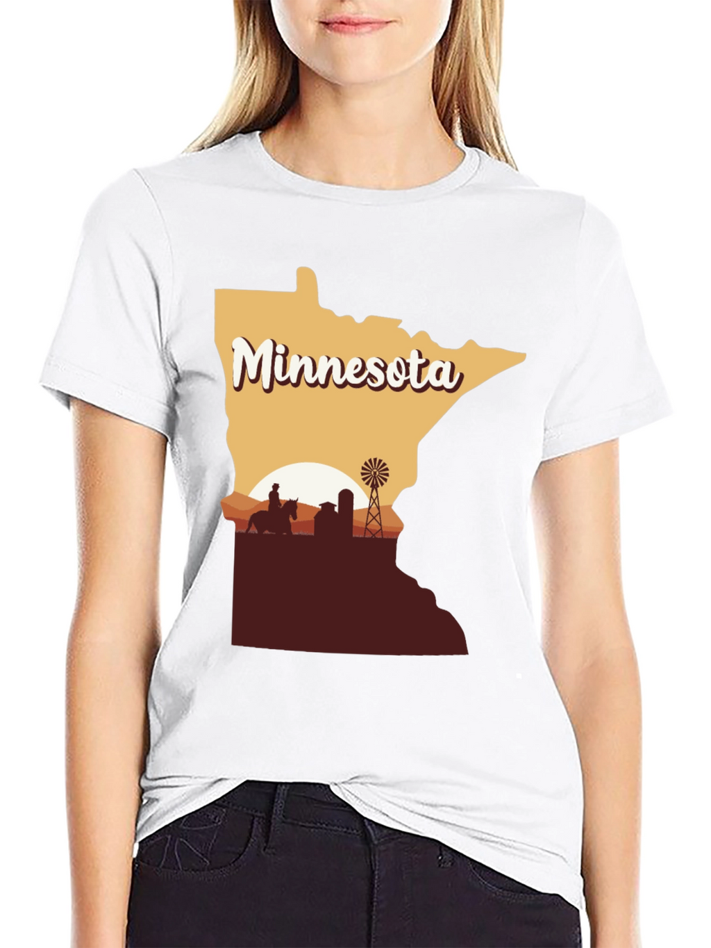 Minnesota Farm Silhouette Tee - Unisex Short Sleeve