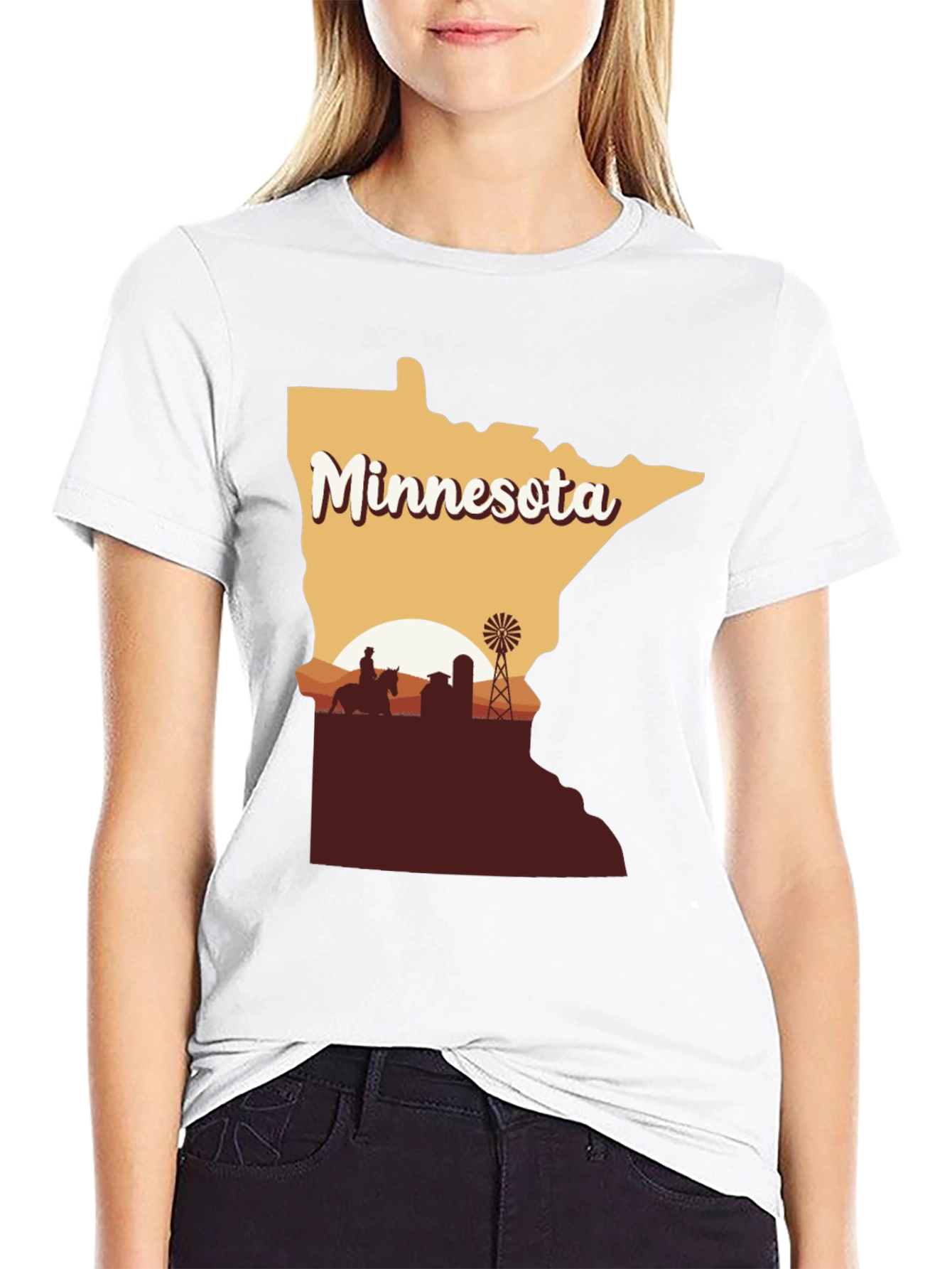 Minnesota Farm Silhouette Tee - Unisex Short Sleeve