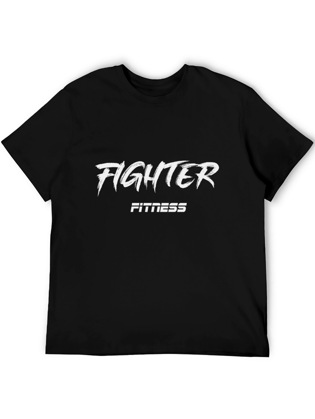 Fighter Fitness Graphic T-Shirt - Black Cotton Tee
