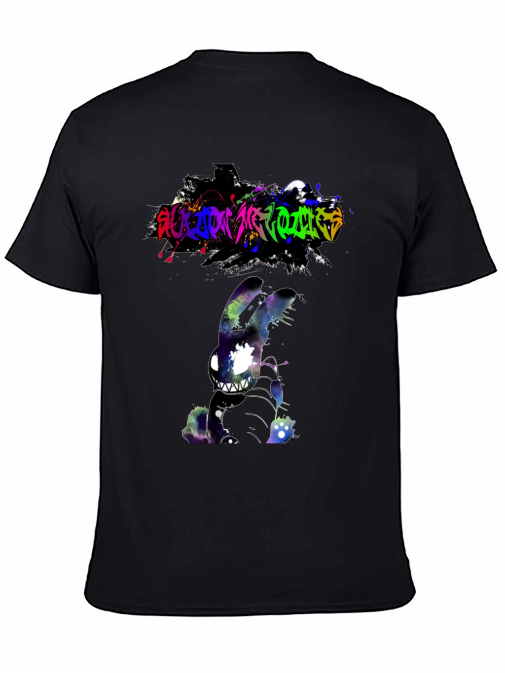Cosmic Nightmare Bunny Graphic Tee - Unique Design