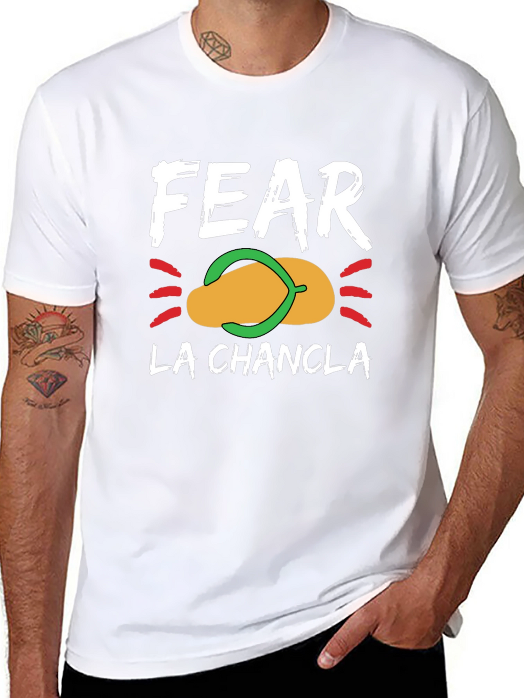 Fear La Chancla Graphic T-Shirt - Funny Latin Pun
