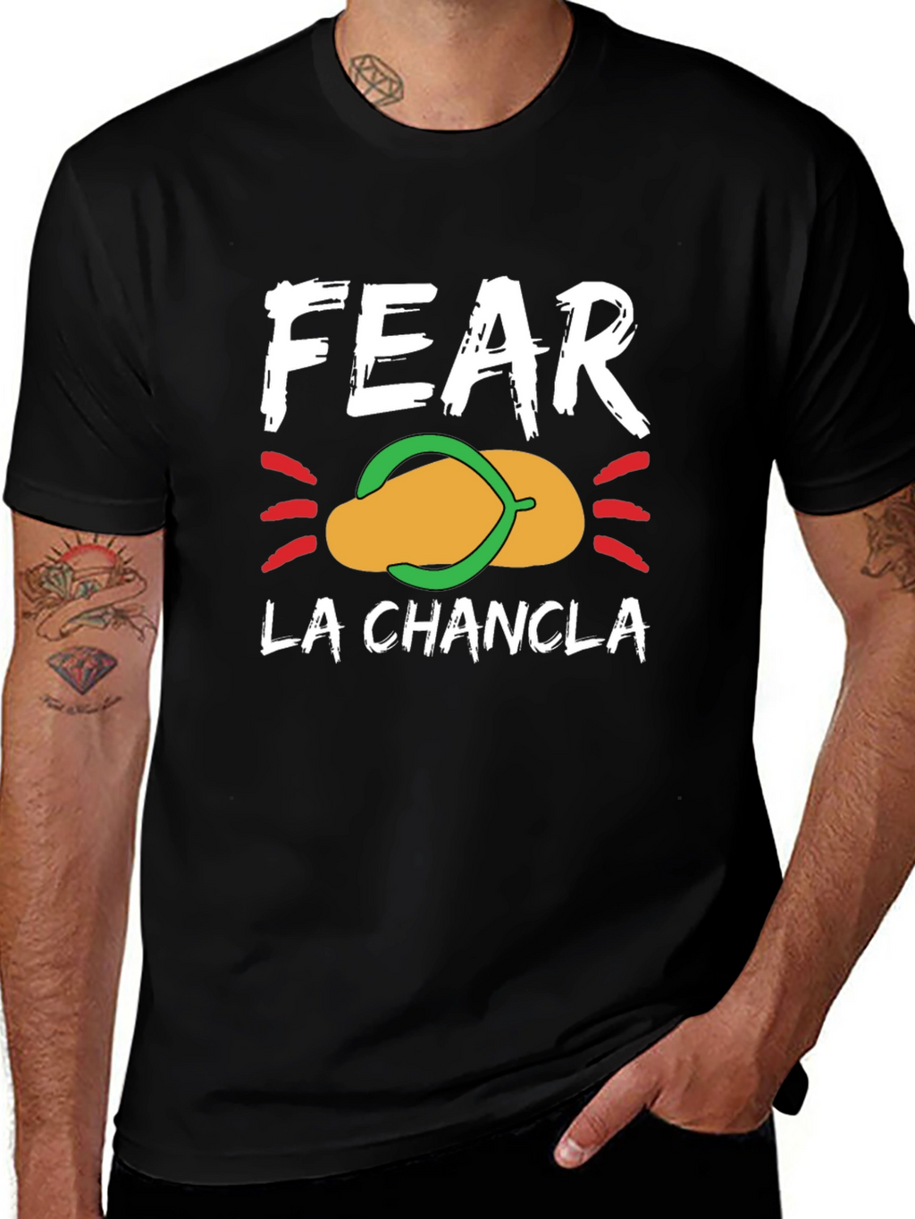 Fear La Chancla Graphic T-Shirt - Funny Latin Pun