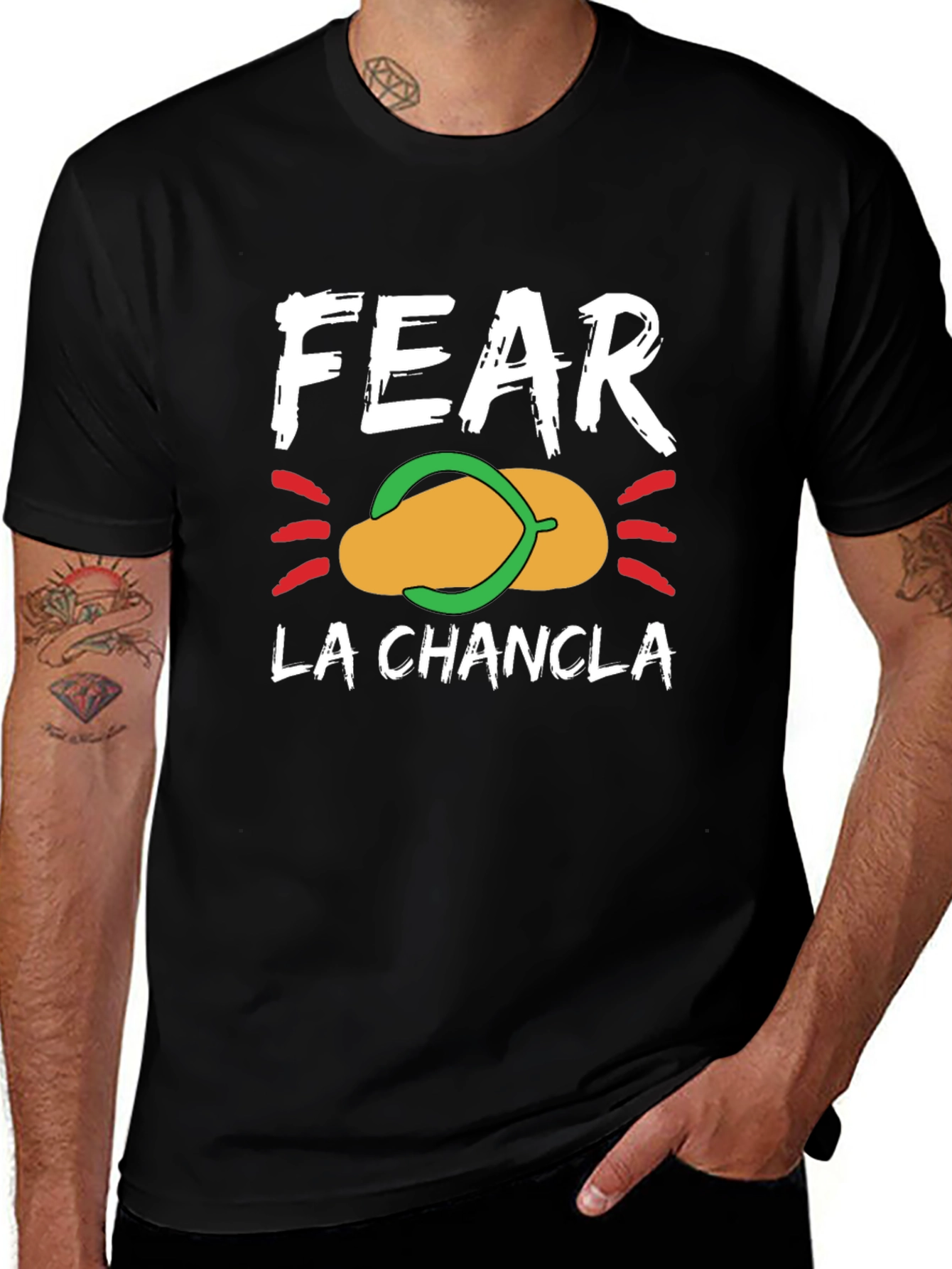 Fear La Chancla Graphic T-Shirt - Funny Latin Pun