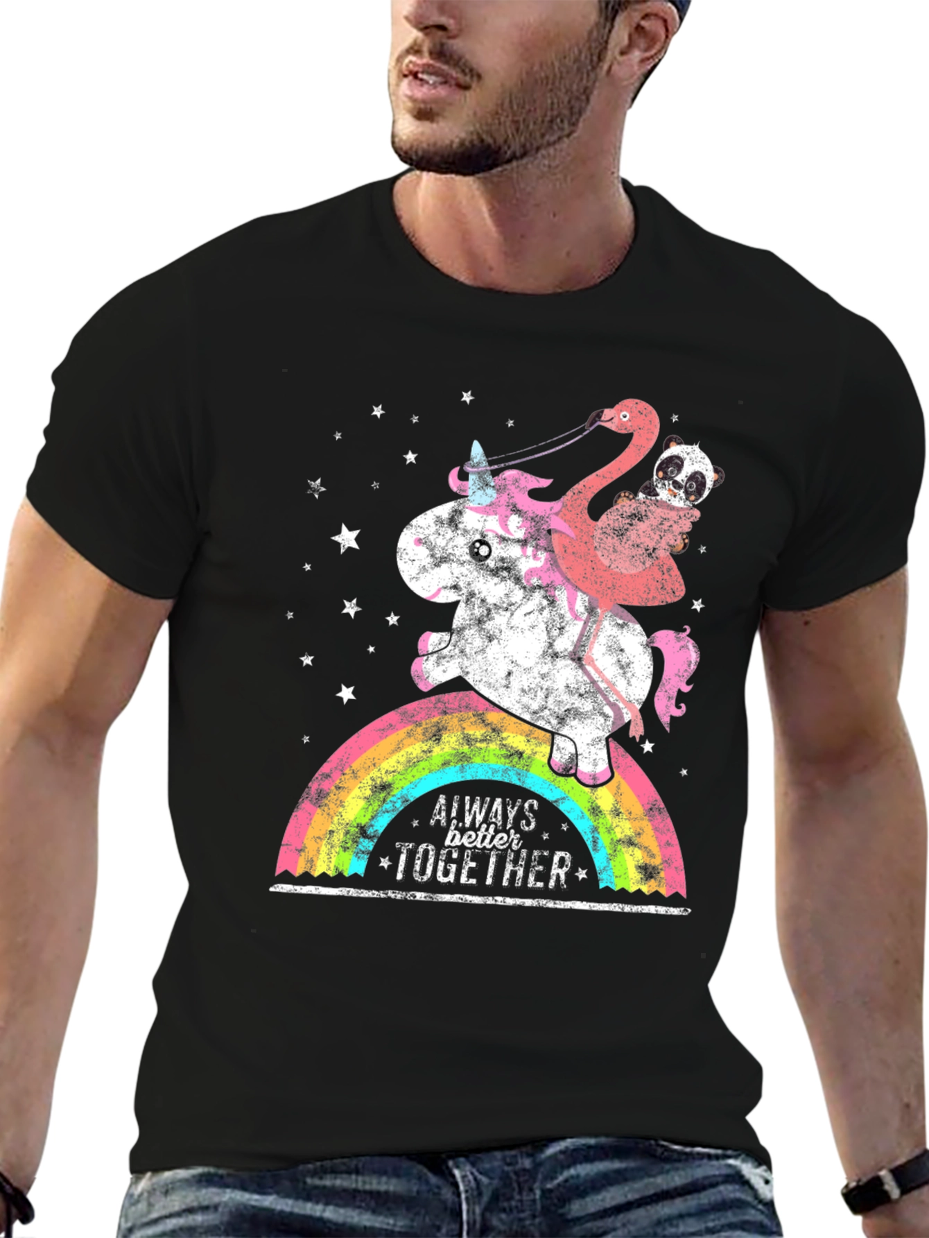 Unicorn Flamingo & Panda Graphic Tee