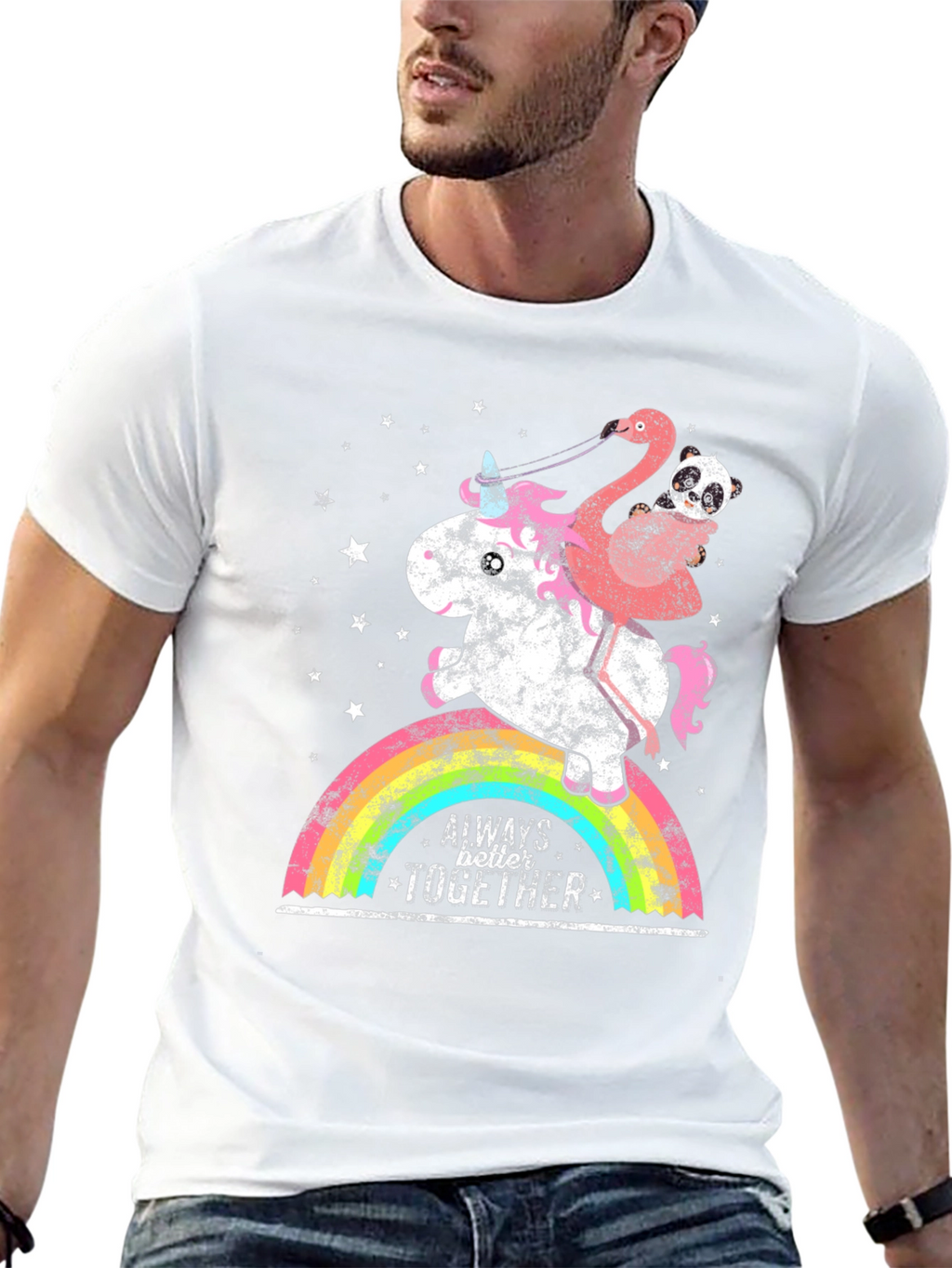 Unicorn Flamingo & Panda Graphic Tee