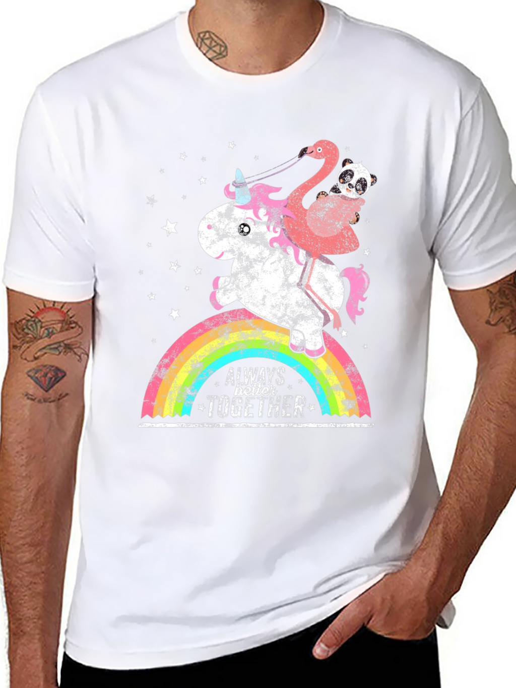 Unicorn Flamingo & Panda Graphic Tee