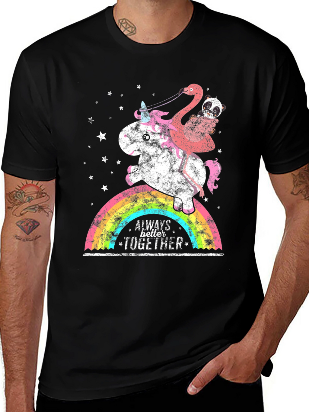Unicorn Flamingo & Panda Graphic Tee