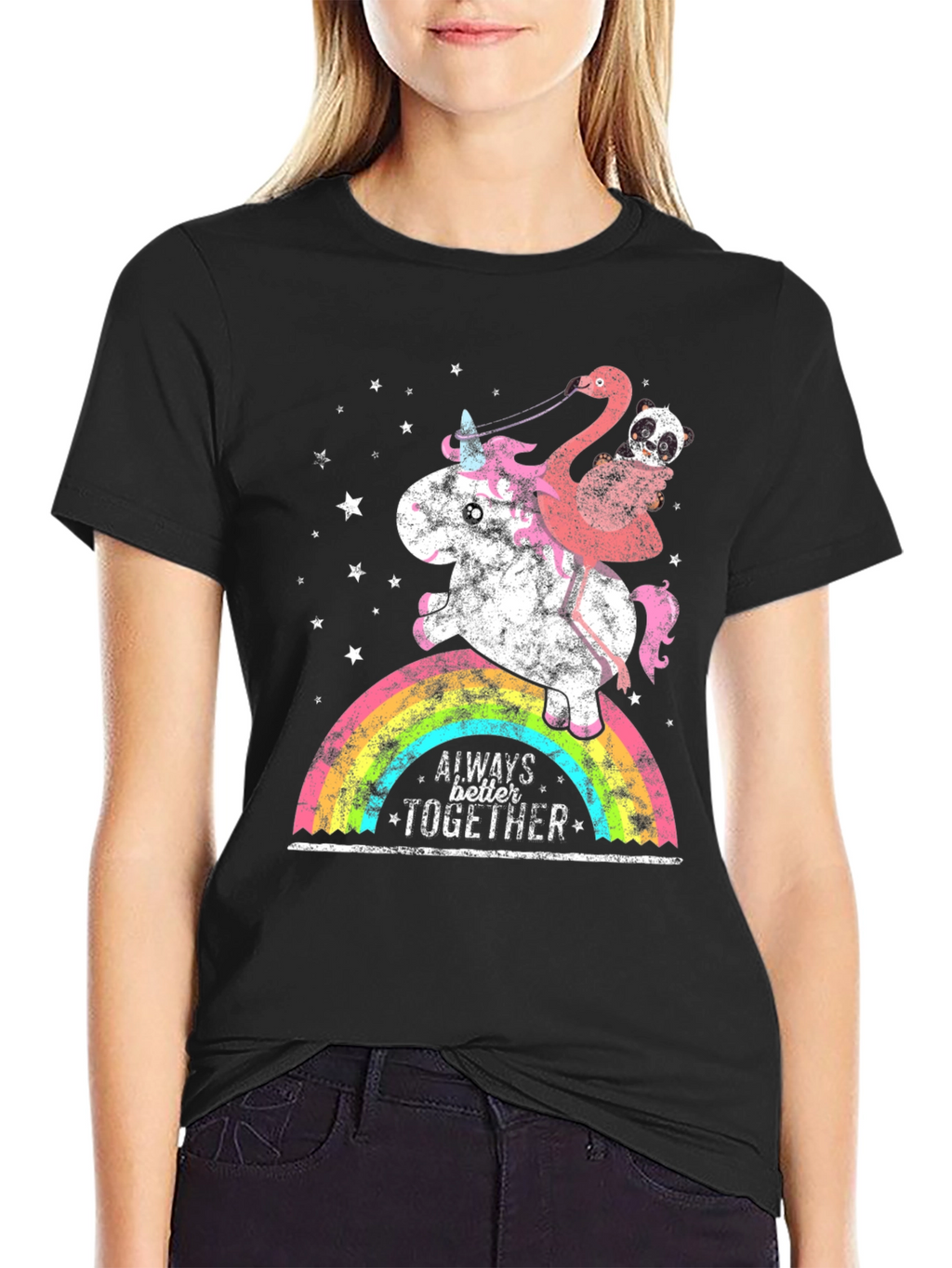 Unicorn Flamingo & Panda Graphic Tee