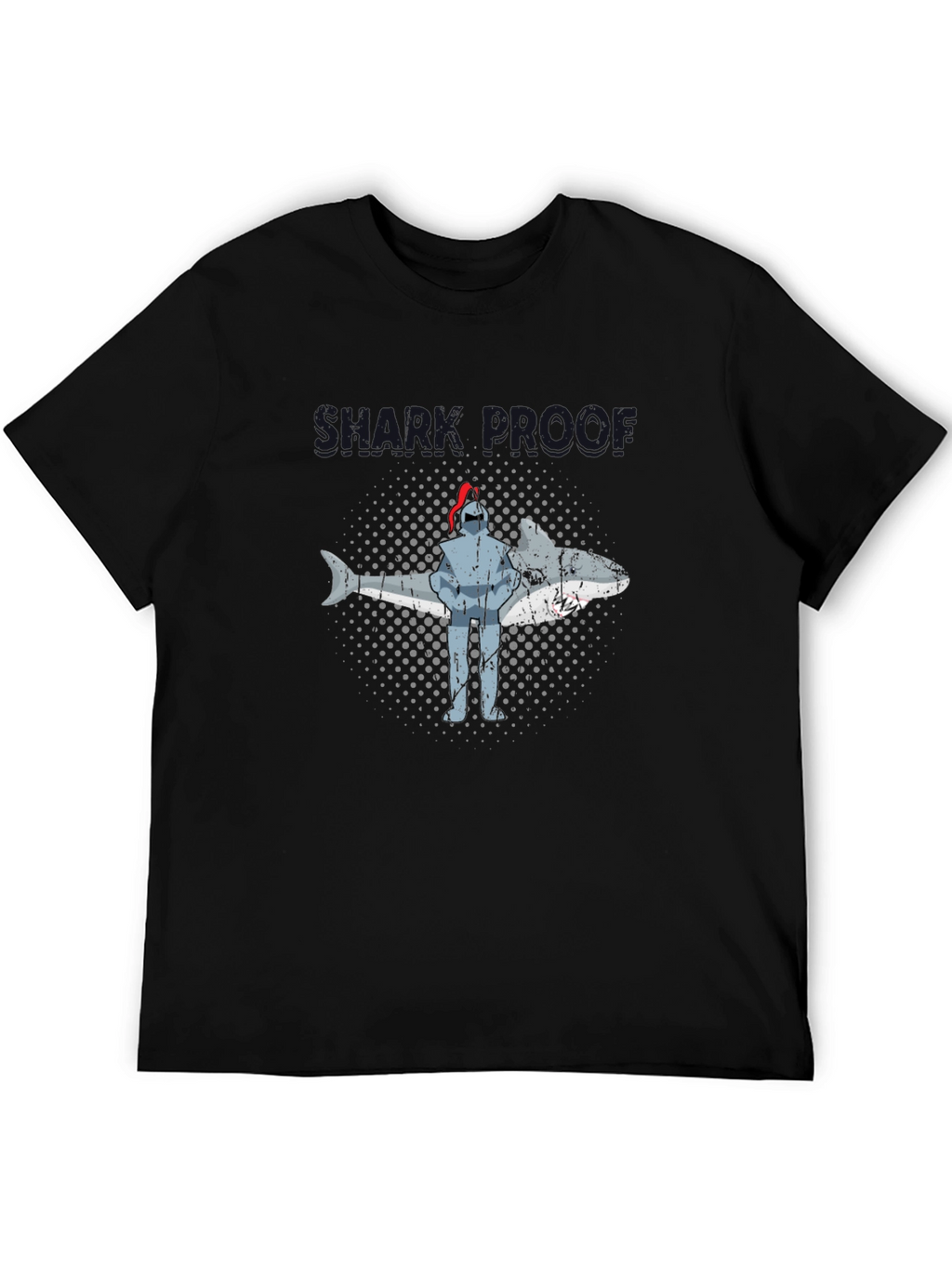 Shark Proof Knight Funny Graphic T-Shirt