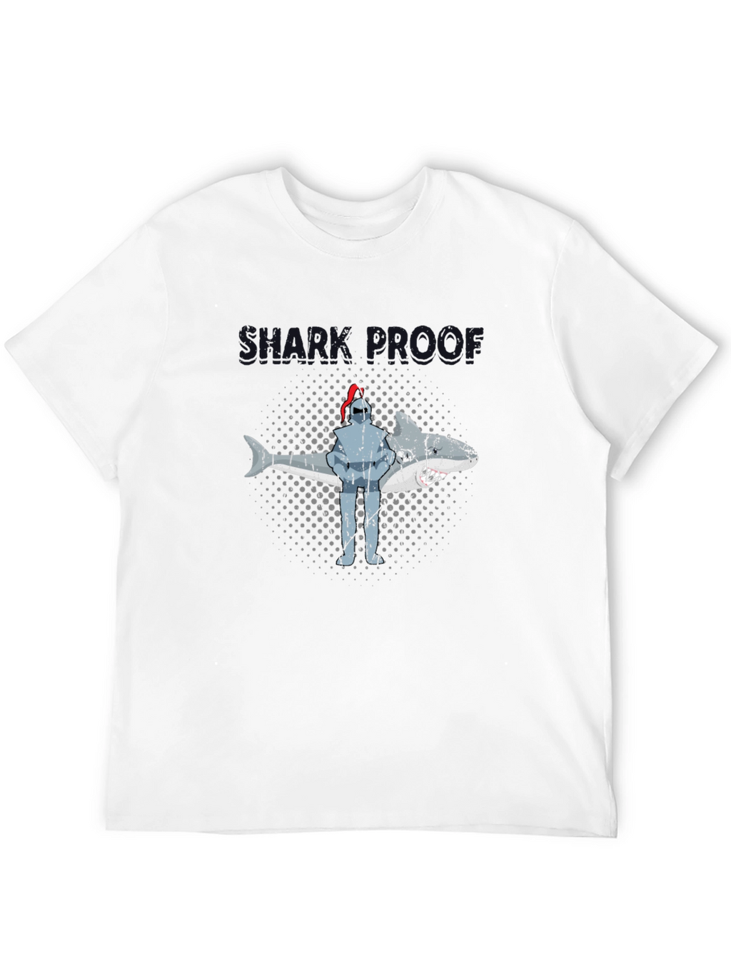 Shark Proof Knight Funny Graphic T-Shirt