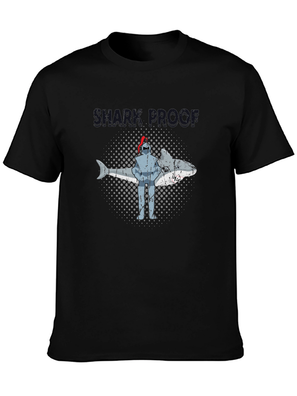 Shark Proof Knight Funny Graphic T-Shirt