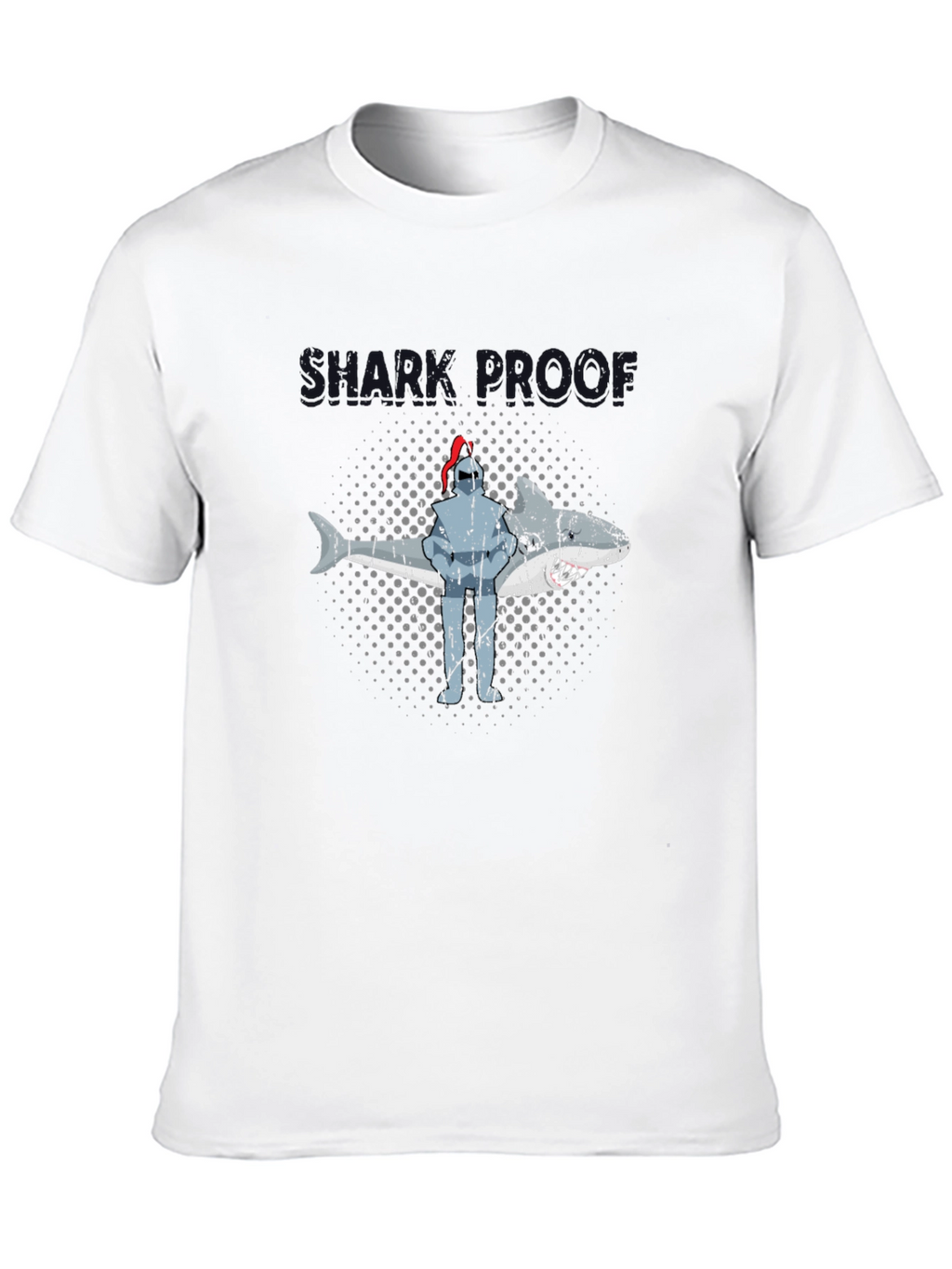 Shark Proof Knight Funny Graphic T-Shirt