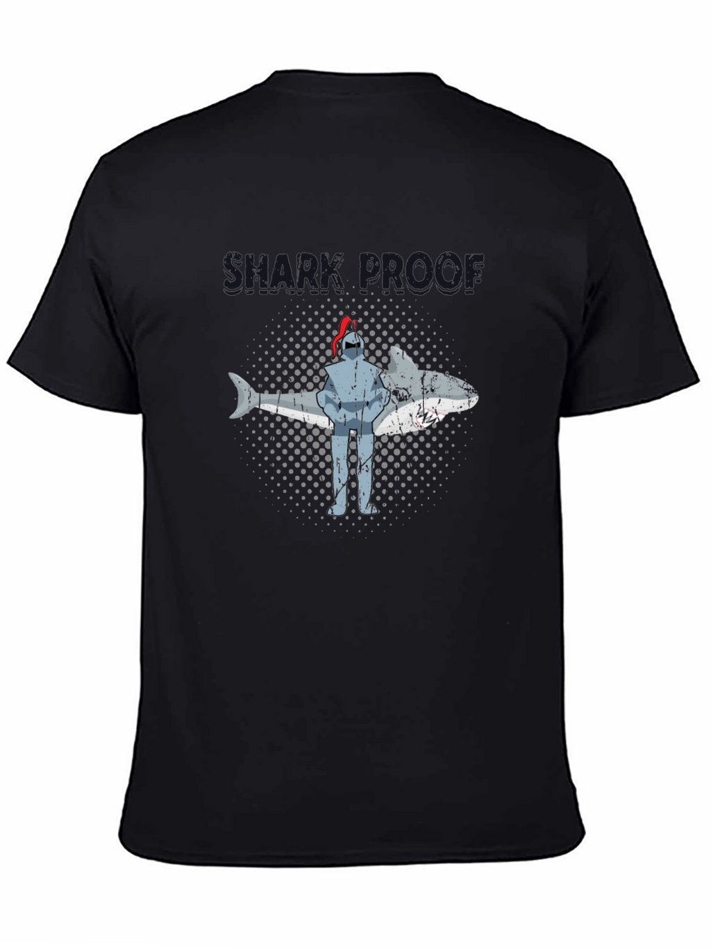 Shark Proof Knight Funny Graphic T-Shirt