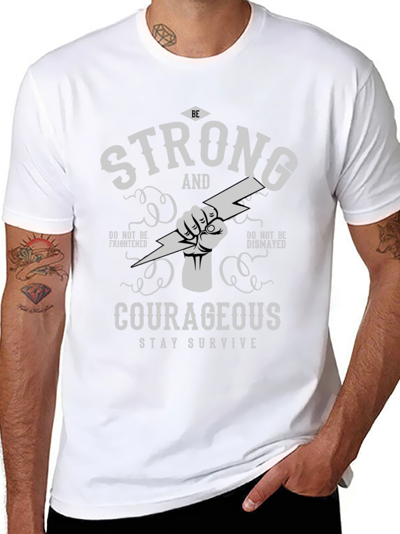 Strong and Courageous Graphic T-Shirt