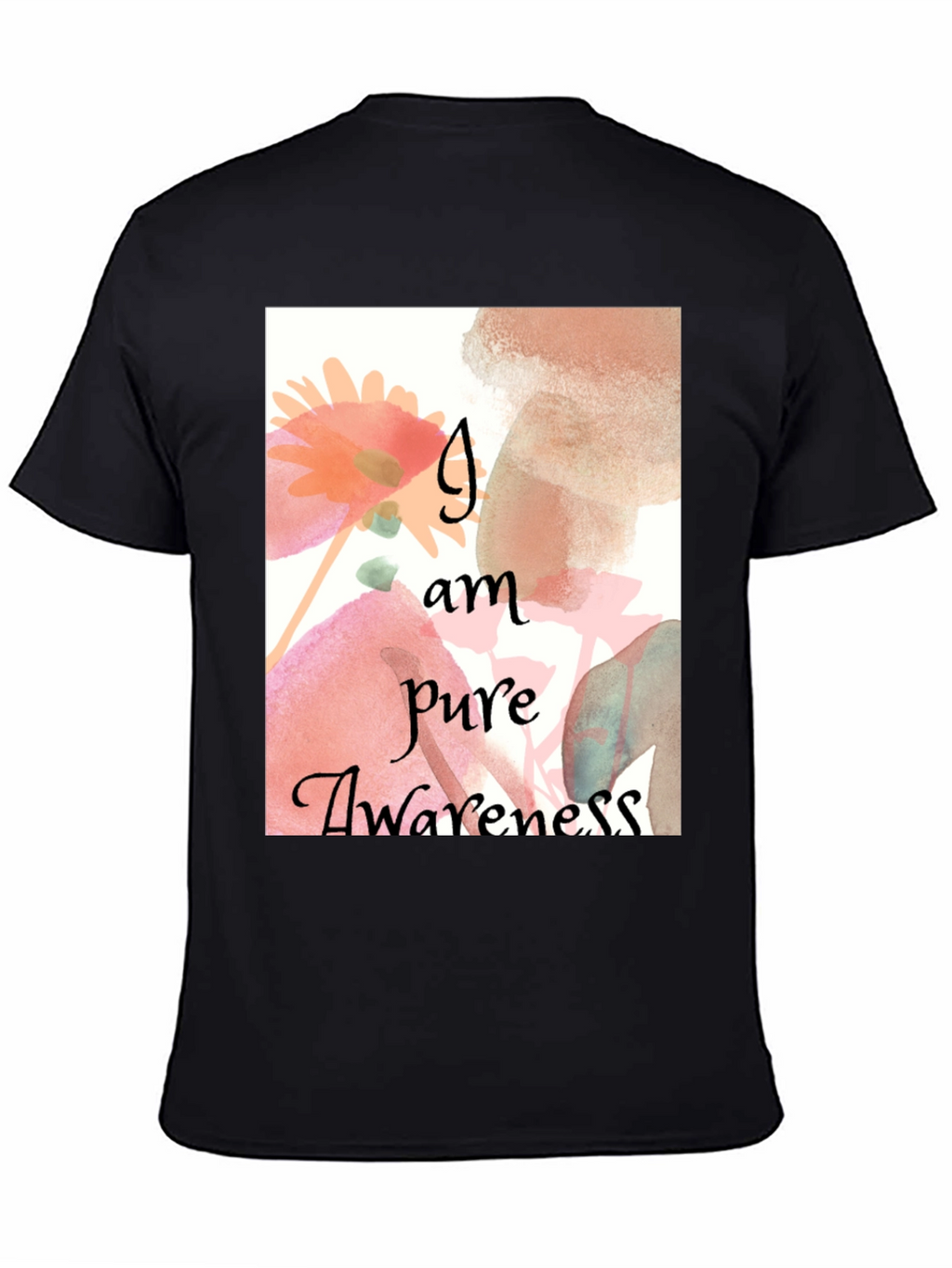 Pure Awareness Graphic Tee - Black Cotton Comfort