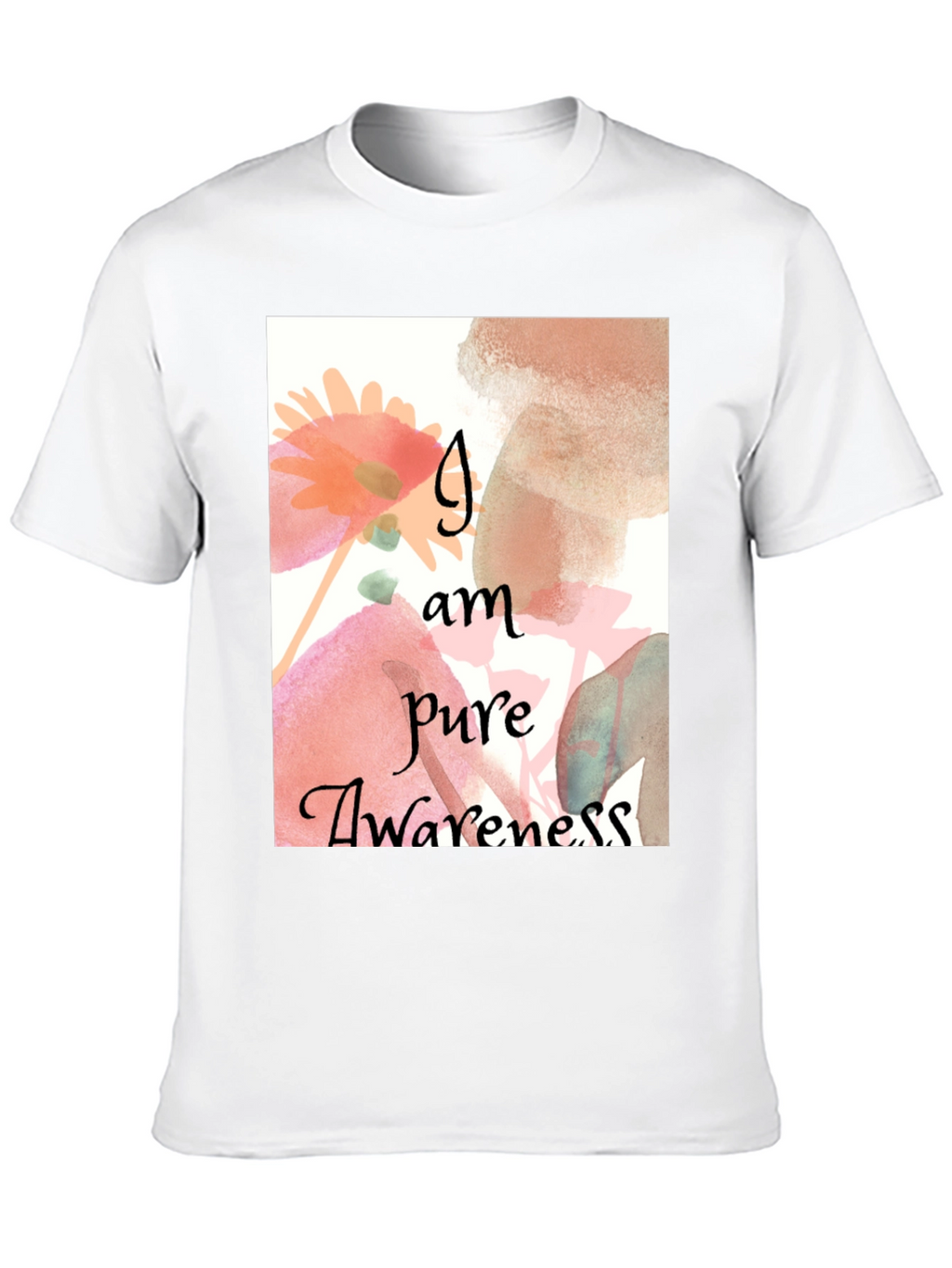 Pure Awareness Graphic Tee - Black Cotton Comfort