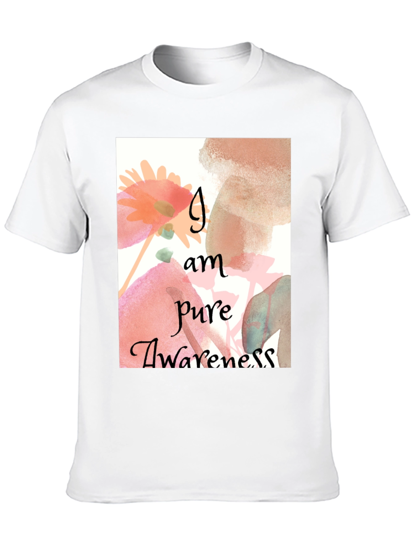 Pure Awareness Graphic Tee - Black Cotton Comfort