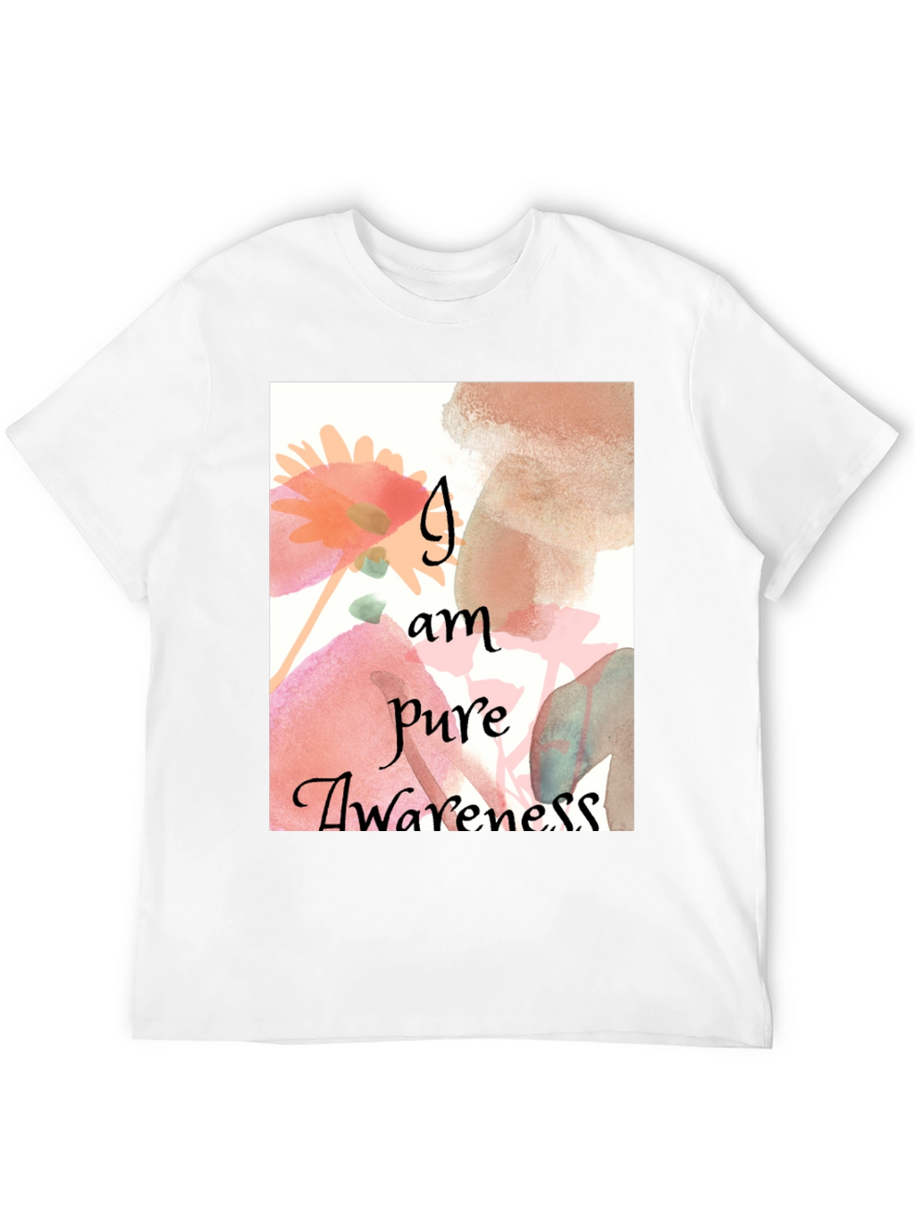 Pure Awareness Graphic Tee - Black Cotton Comfort