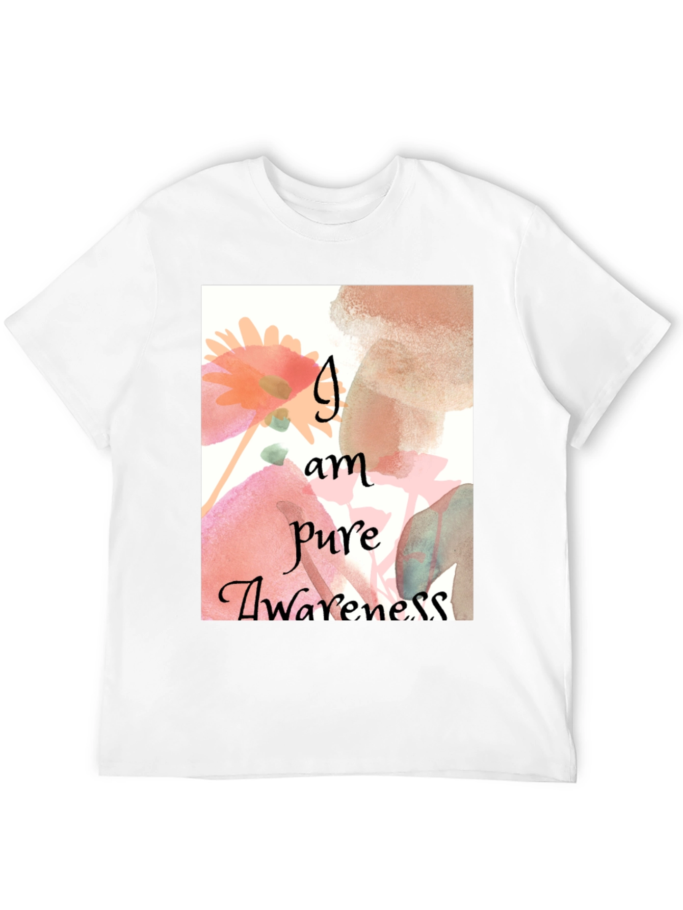Pure Awareness Graphic Tee - Black Cotton Comfort