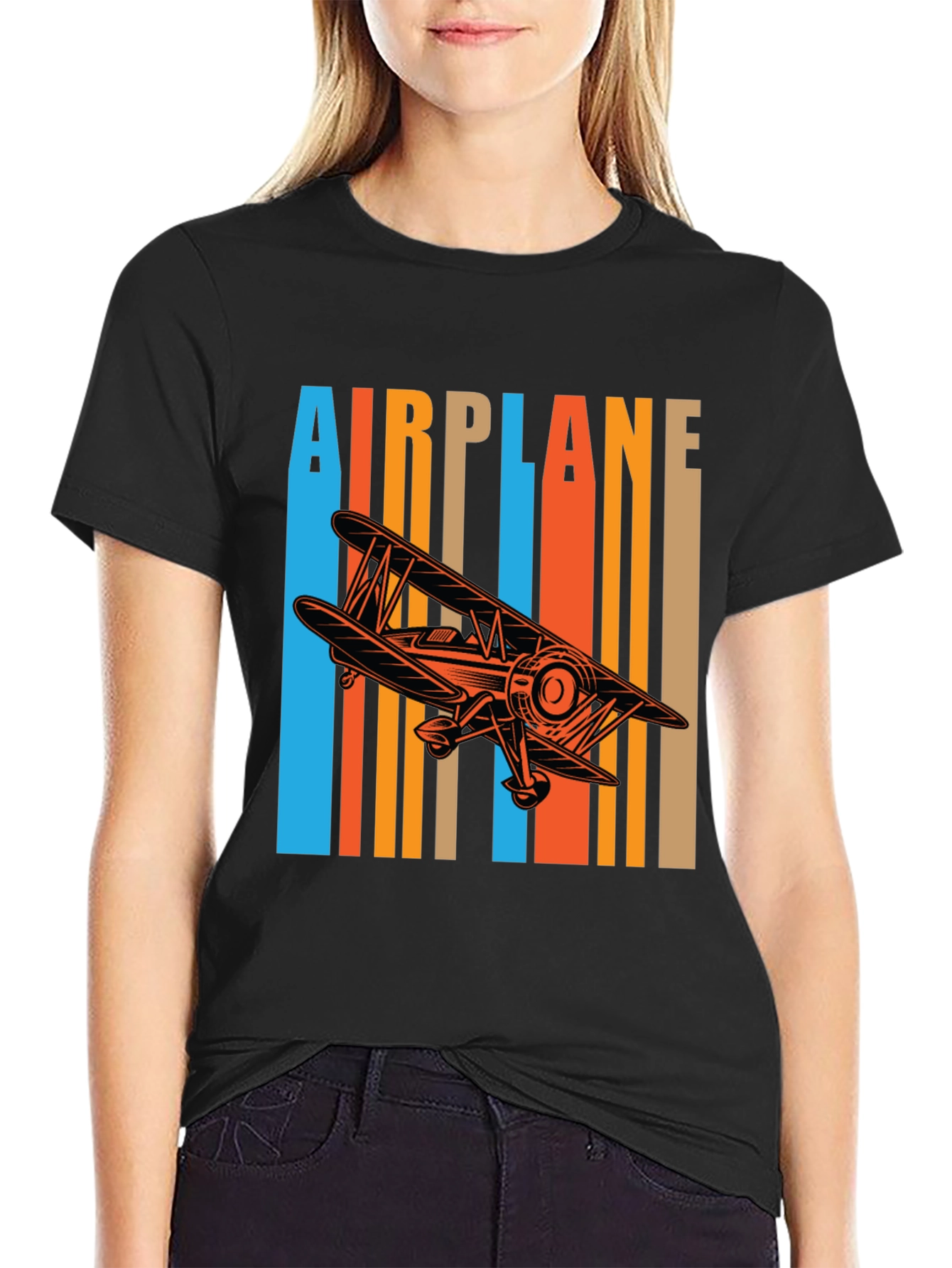Vintage Airplane T-Shirt - Retro Aviation Design