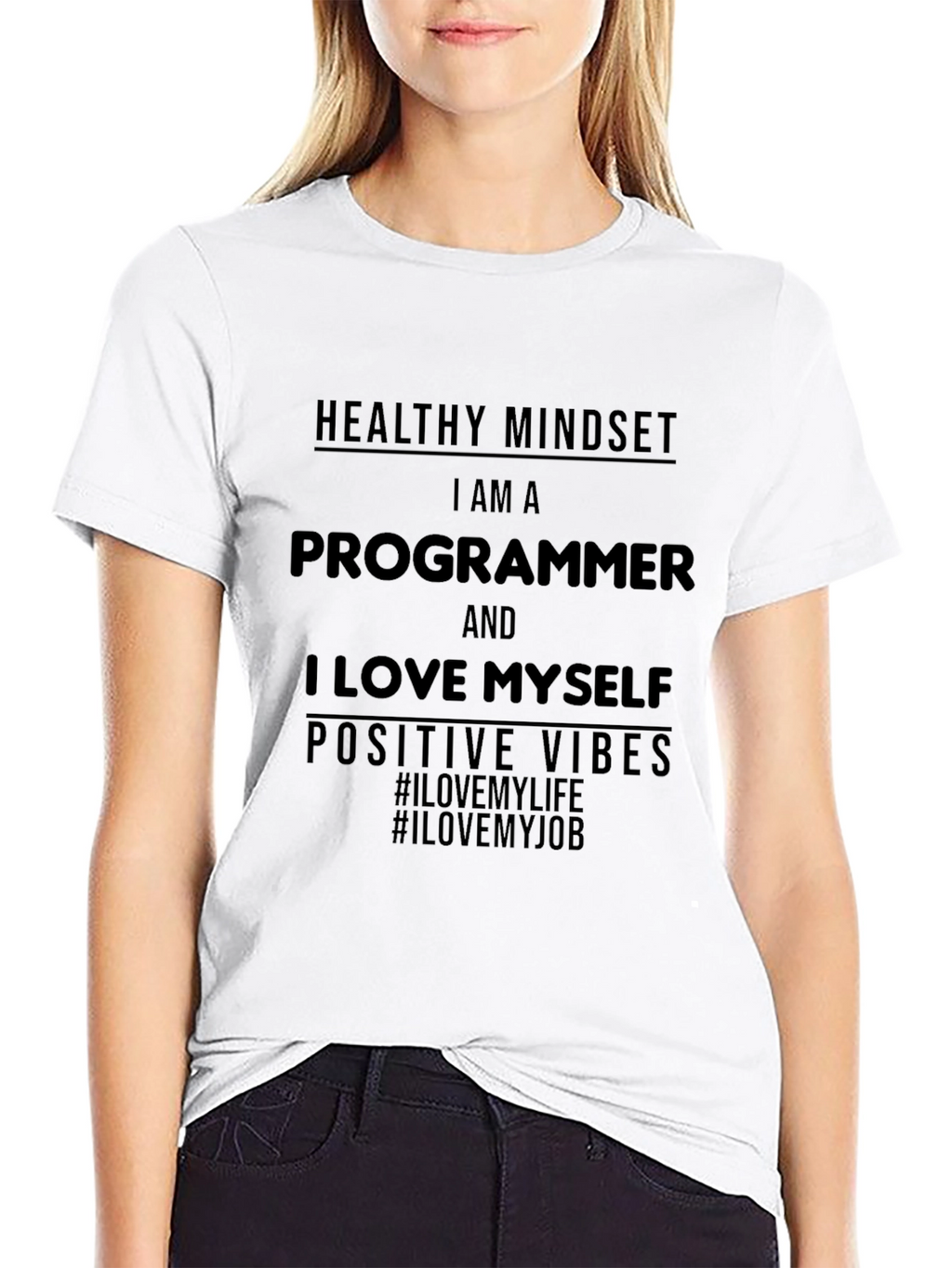 Programmer Positive Vibes Graphic T-Shirt